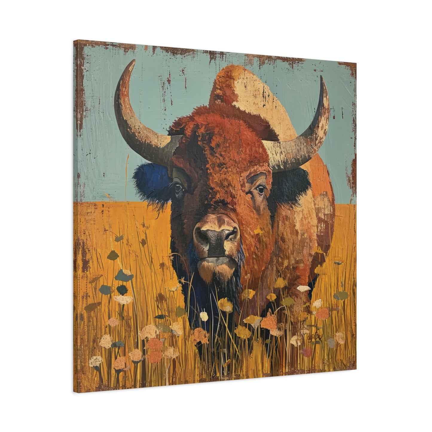 BISON IN THE MEADOW