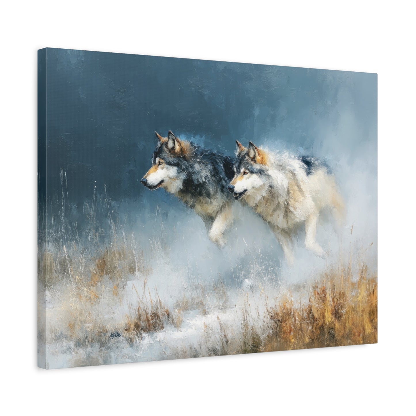 WINTER MORNING WOLVES