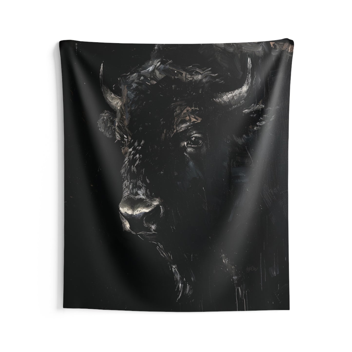 BROODING BISON - Wall Tapestry