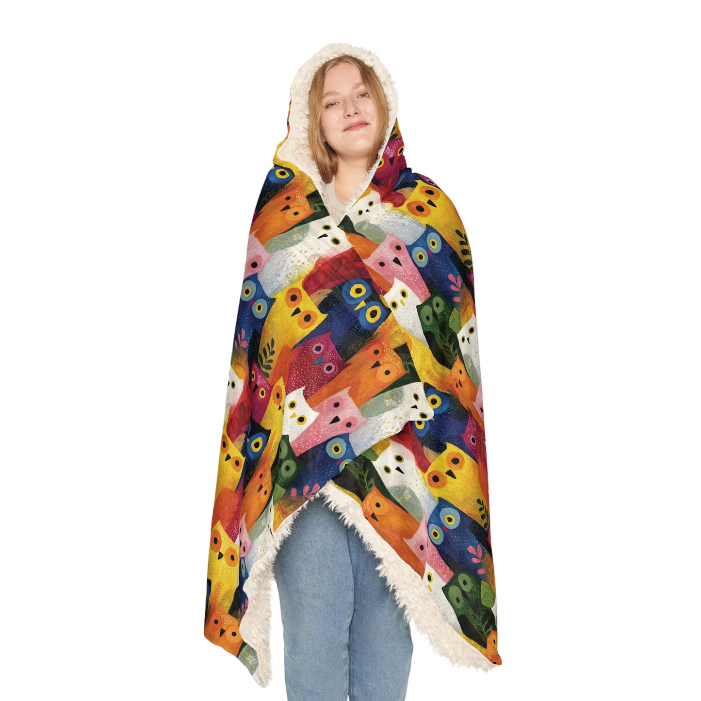 PARLIAMENT OF OWLS - Hooded Fleece Blanket