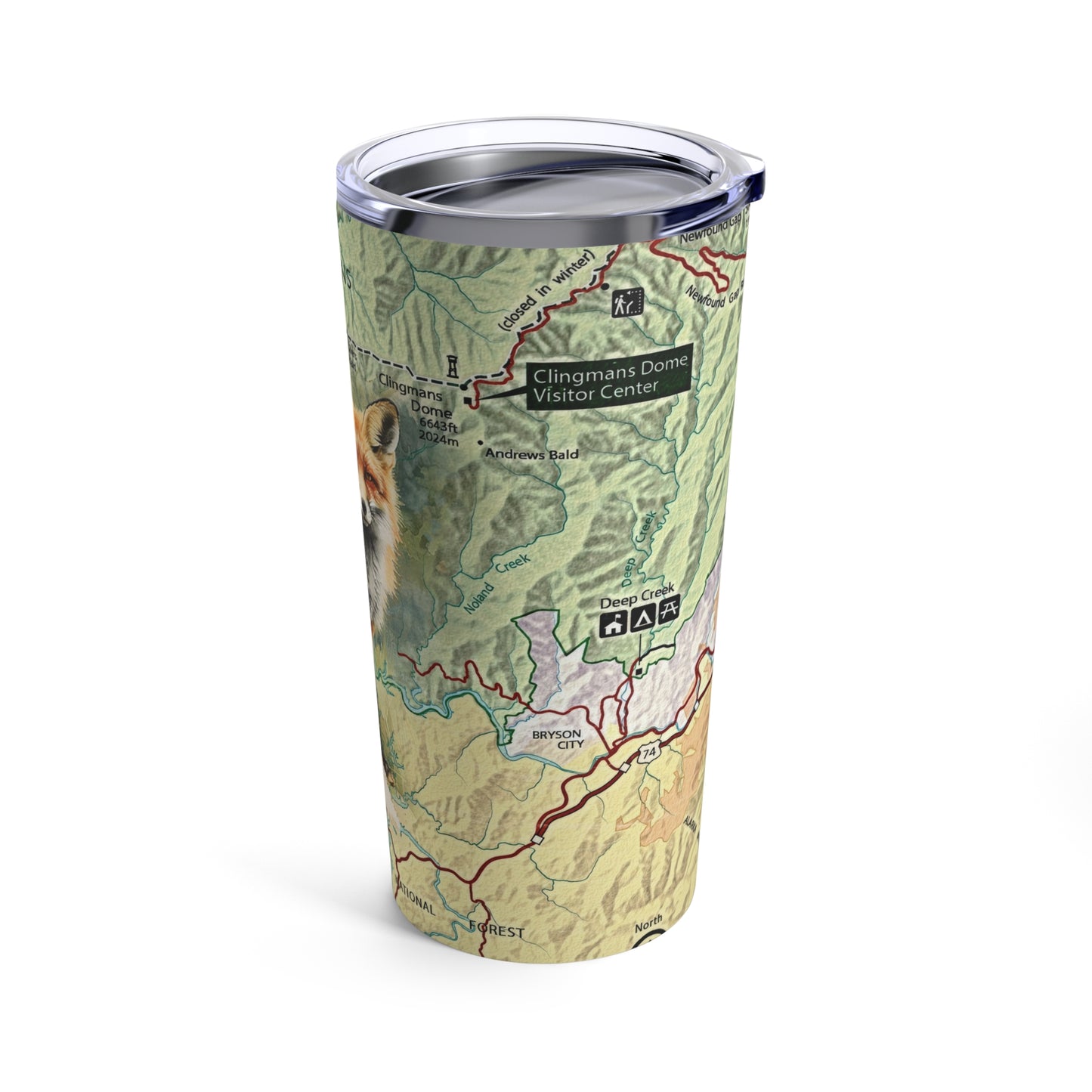 GREAT SMOKY MOUNTAINS NATIONAL PARK - FOX Tumbler 20oz
