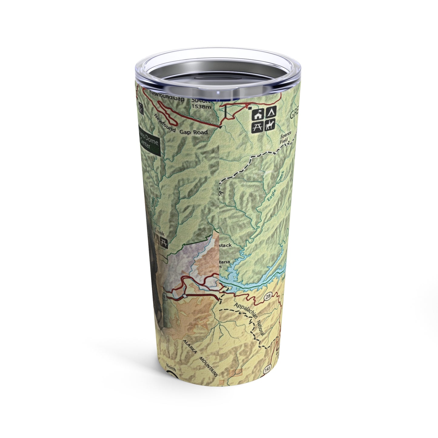 GREAT SMOKY MOUNTAINS NATIONAL PARK - BLACK BEAR Tumbler 20oz