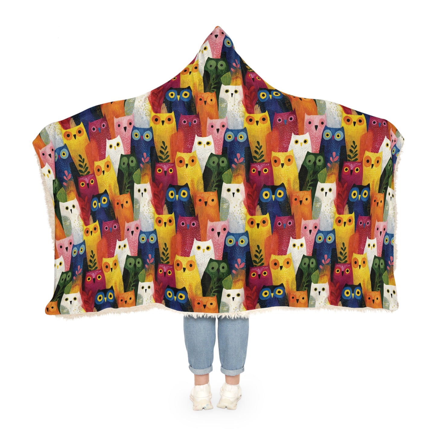 PARLIAMENT OF OWLS - Hooded Fleece Blanket