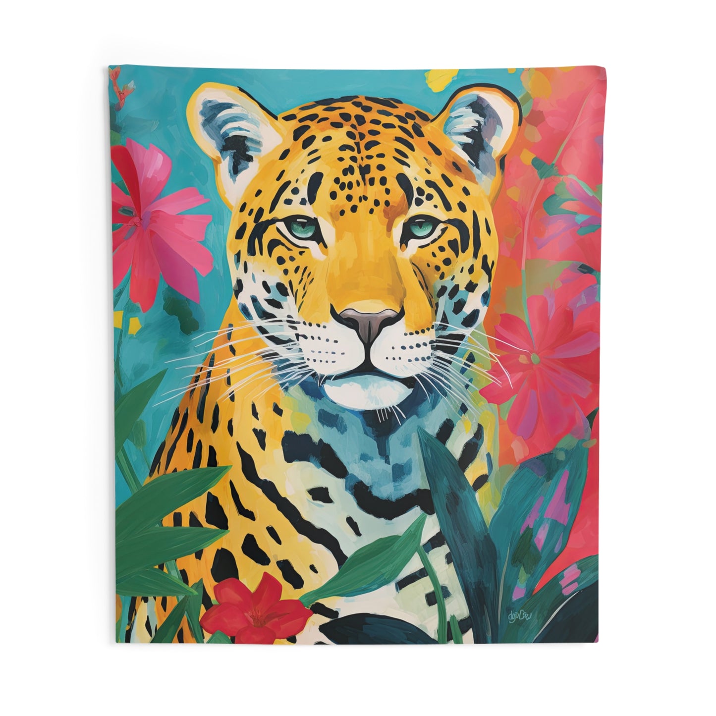 JAGUAR - TROPICAL BLUE - Wall Tapestry