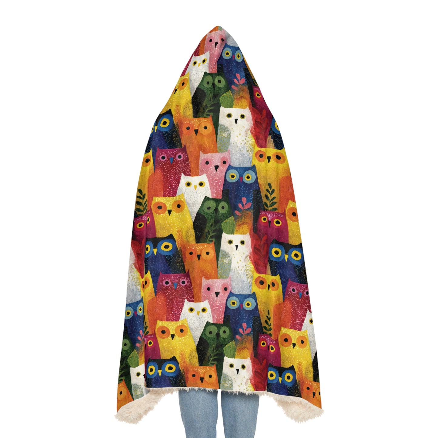 PARLIAMENT OF OWLS - Hooded Fleece Blanket