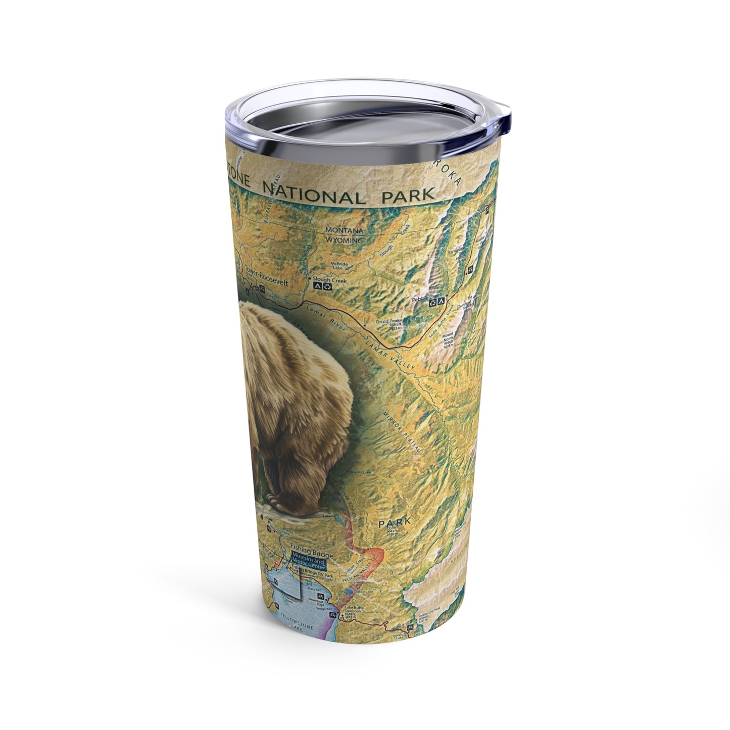 YELLOWSTONE NATIONAL PARK - GRIZZLY Tumbler 20oz