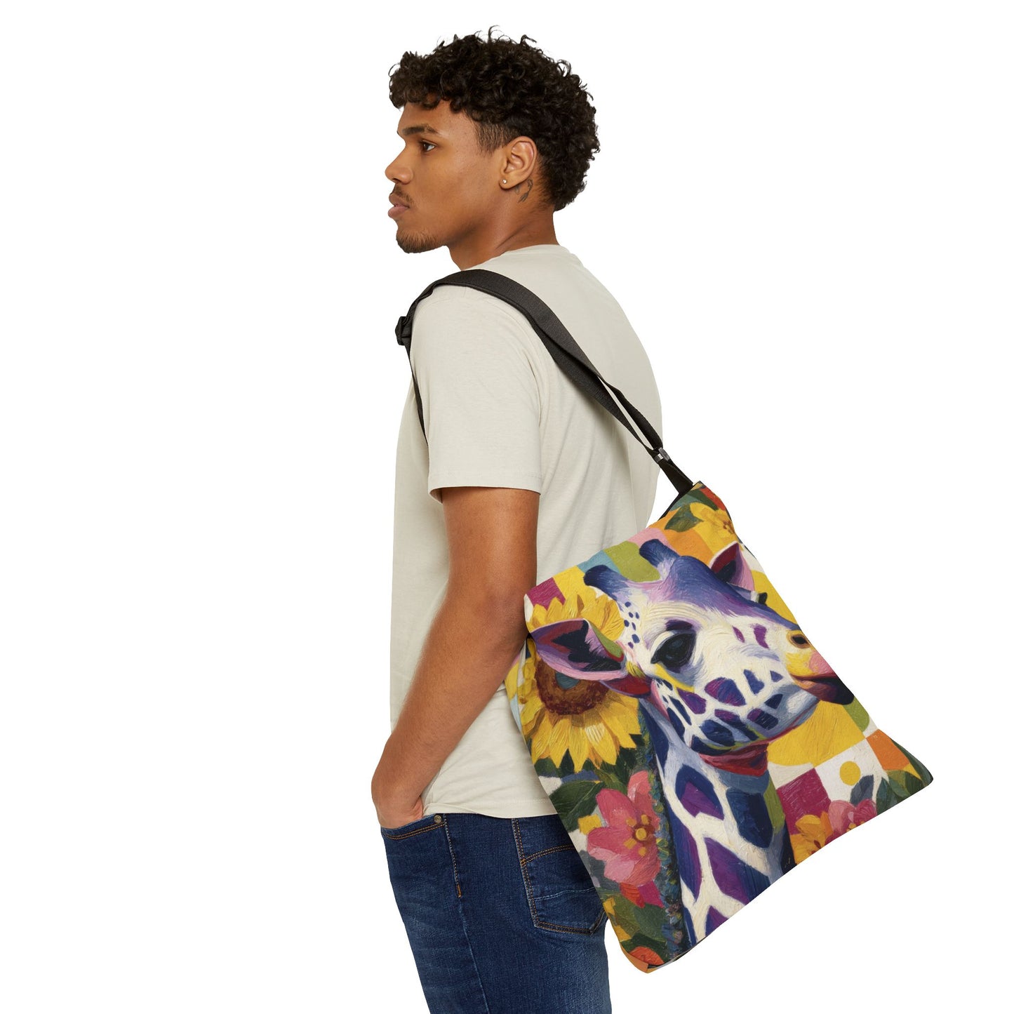 GIRAFFE COLOR SPREE - Adjustable Tote Bag