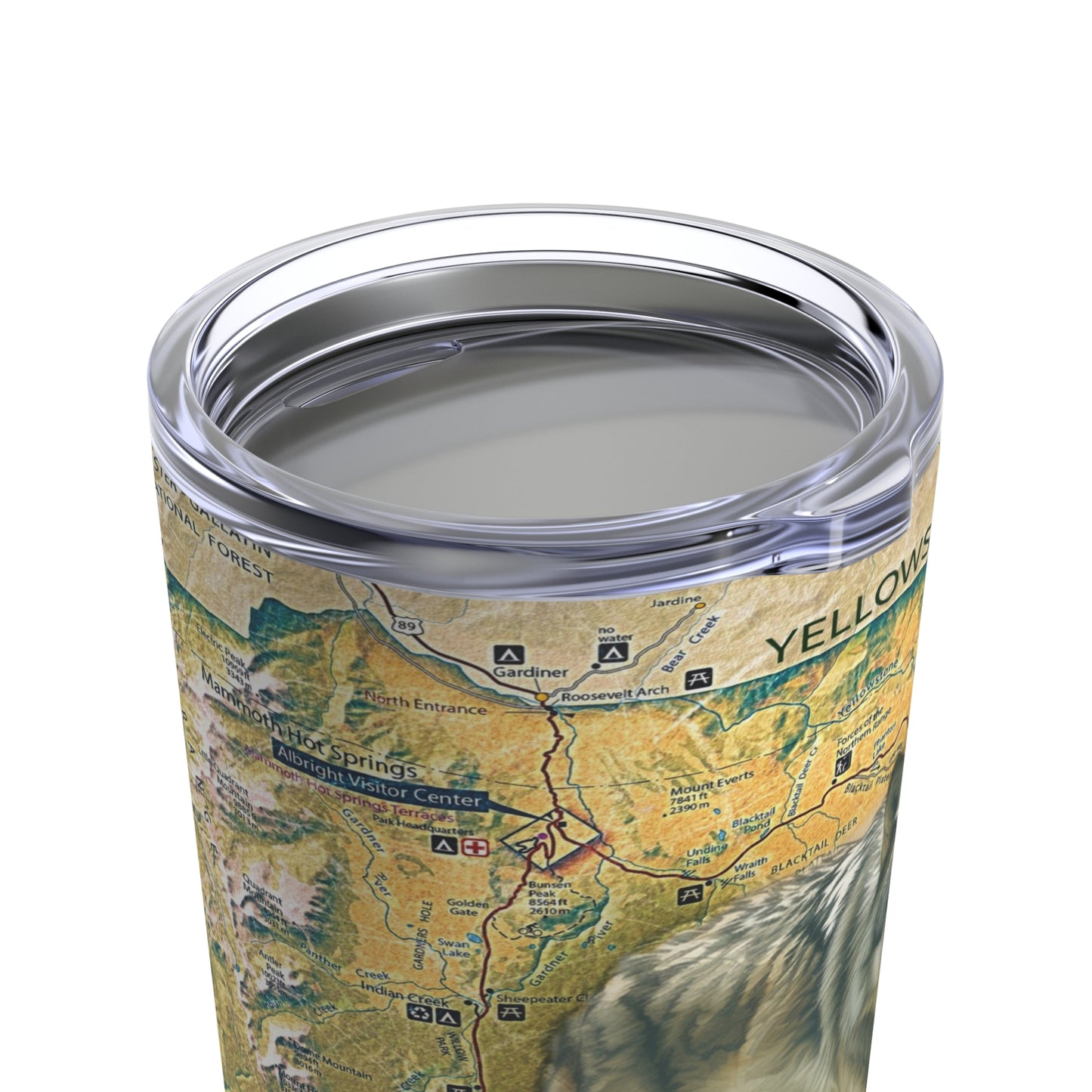 YELLOWSTONE NATIONAL PARK - WOLF Tumbler 20oz