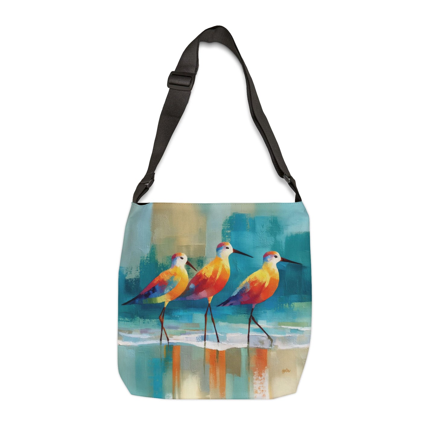 AZURE BEACH SHORE BIRDS - Adjustable Tote Bag