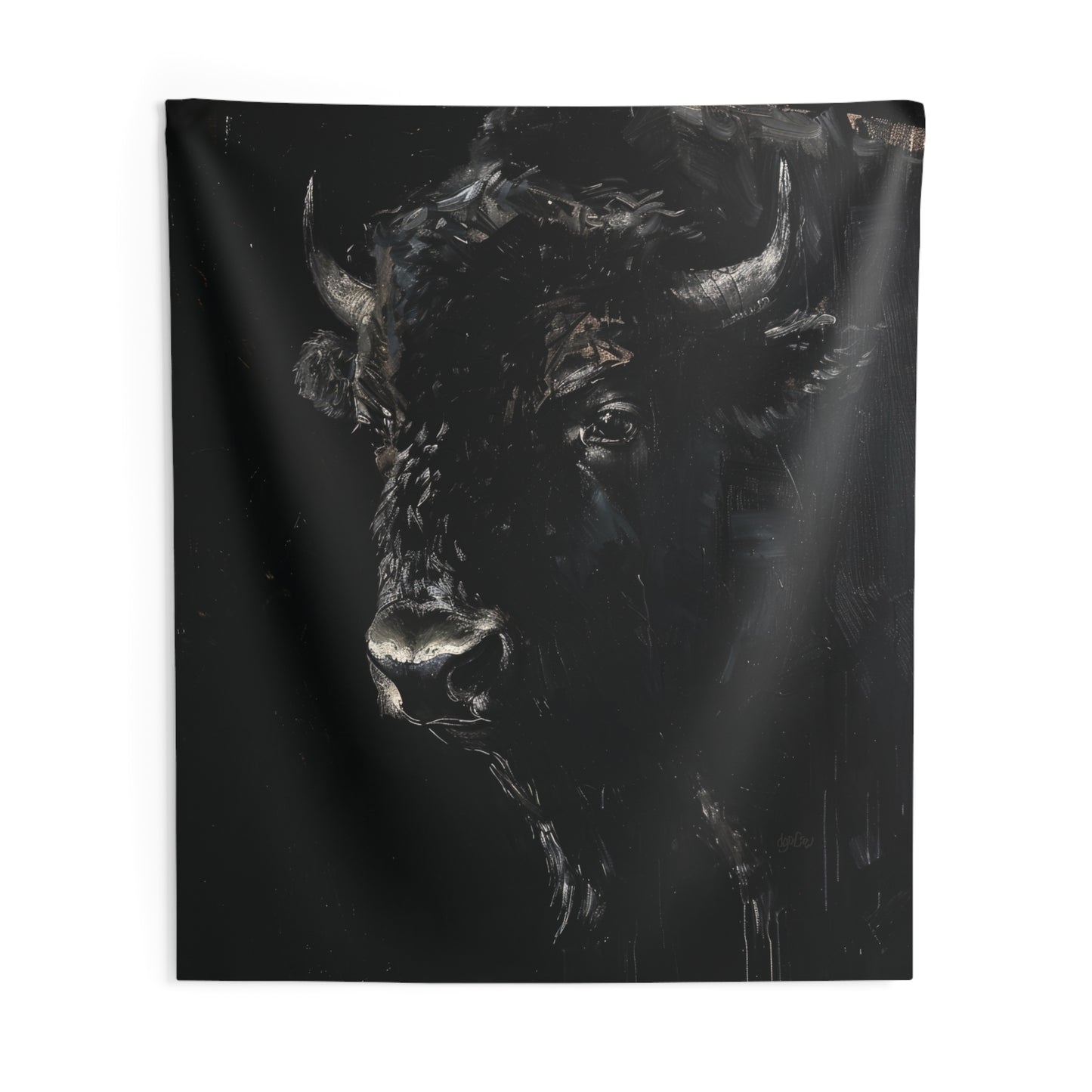 BROODING BISON - Wall Tapestry