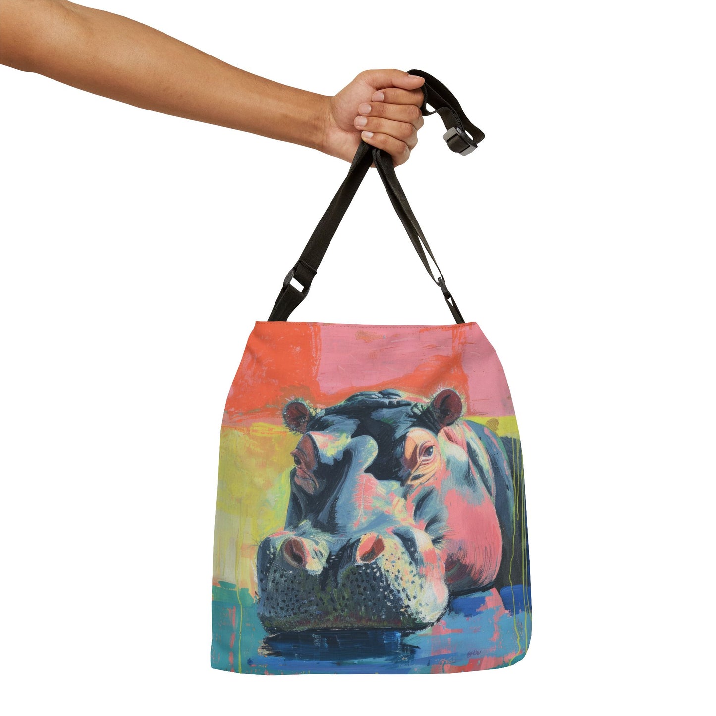 COLORFUL HIPPOs - Adjustable Tote Bag