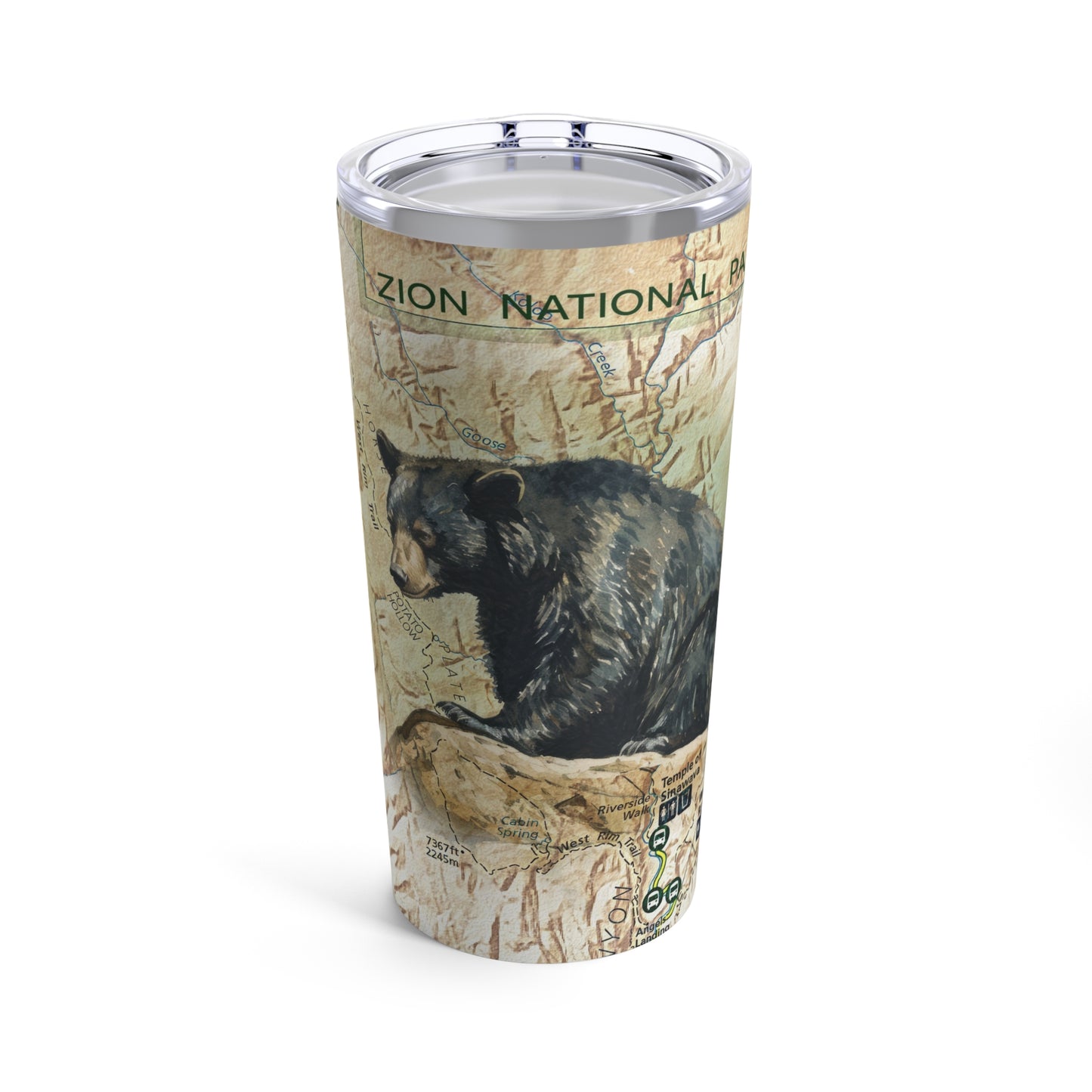 ZION NATIONAL PARK - BLACK BEAR Tumbler 20oz