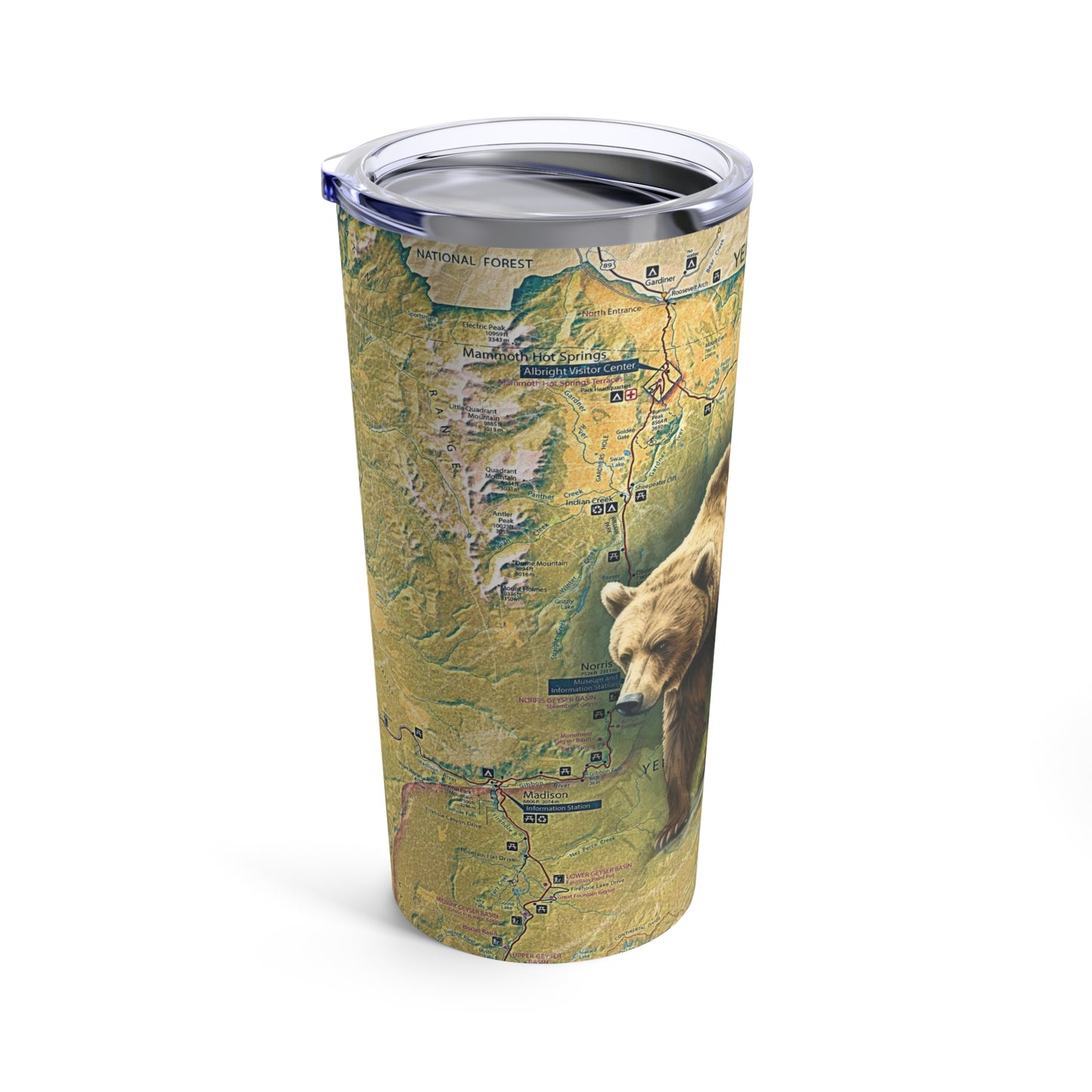 YELLOWSTONE NATIONAL PARK - GRIZZLY Tumbler 20oz