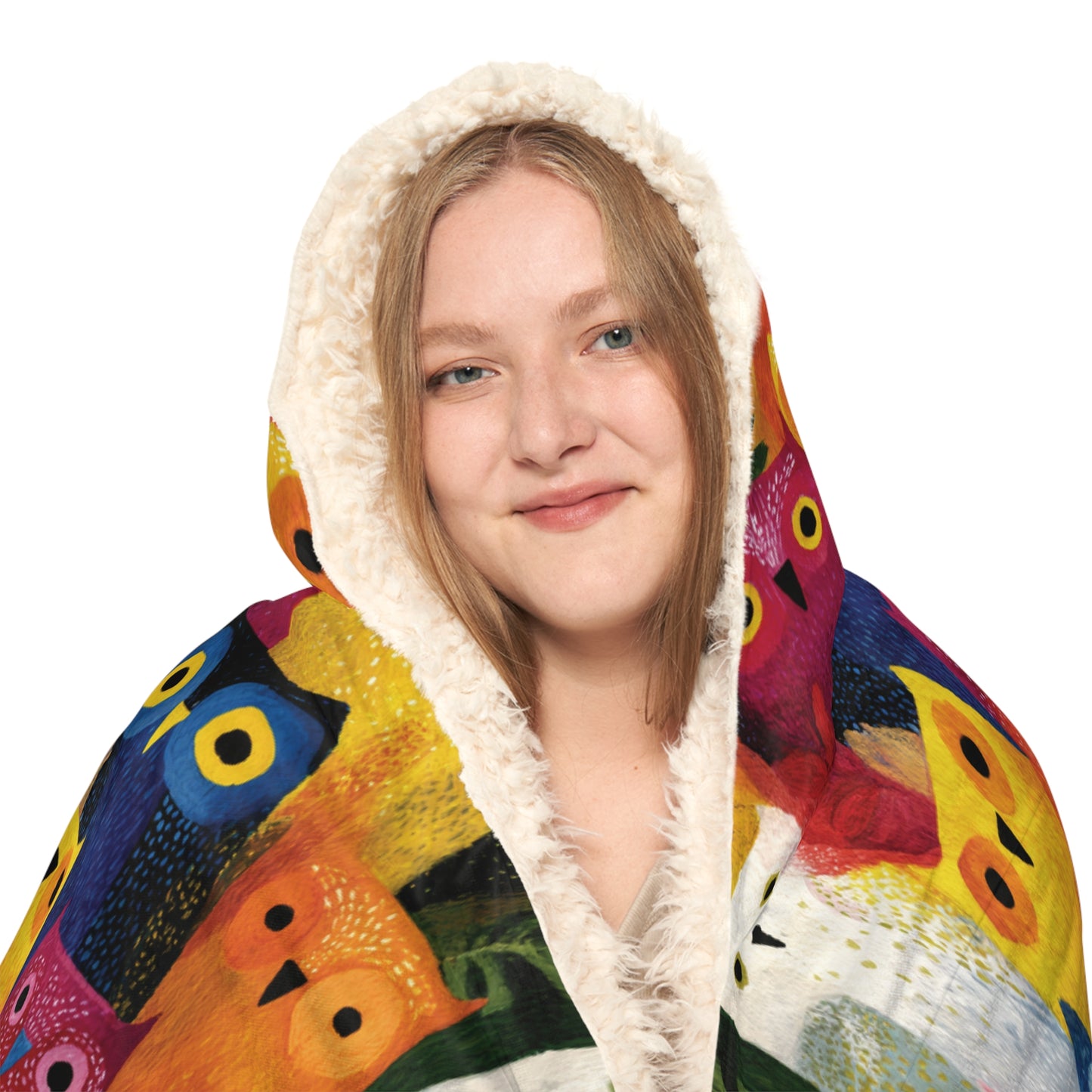 PARLIAMENT OF OWLS - Hooded Fleece Blanket