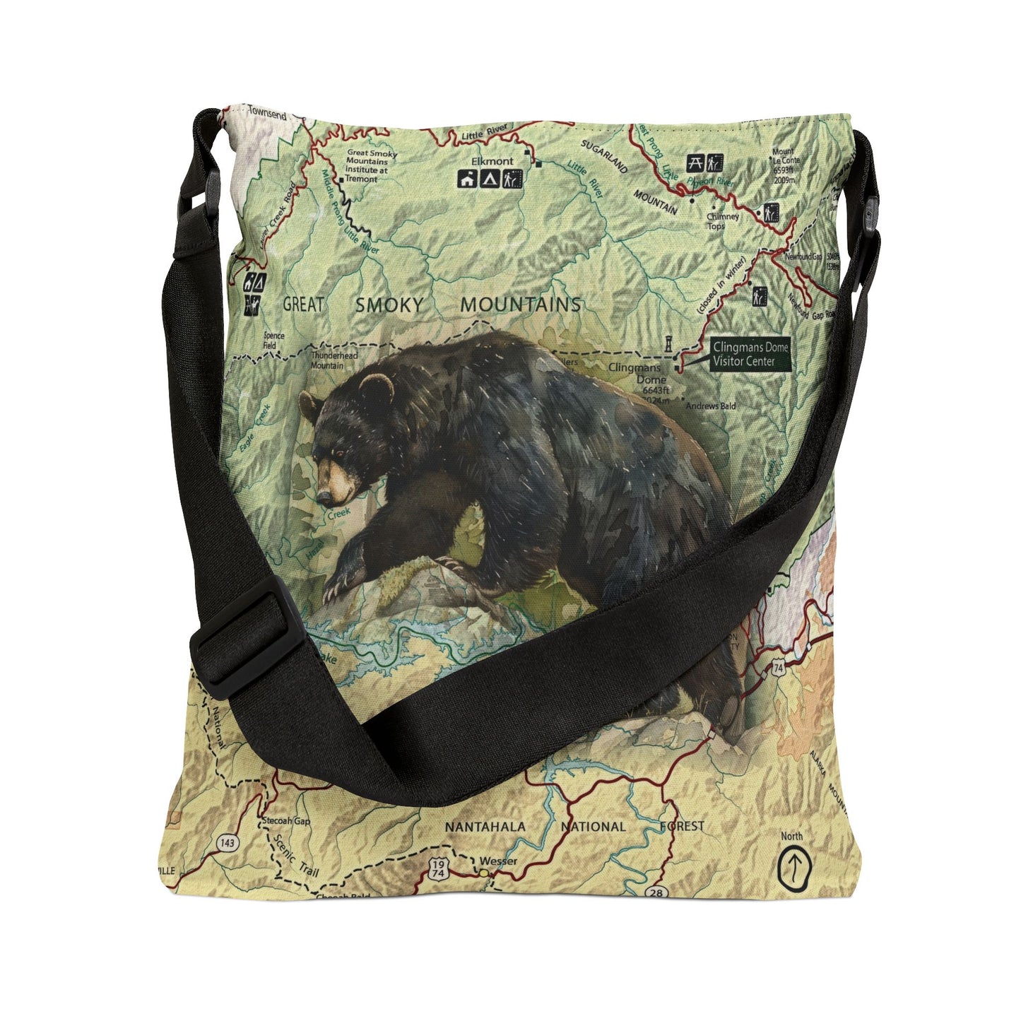 GREAT SMOKY MOUNTAINS NATIONAL PARK - Adjustable Tote Bag