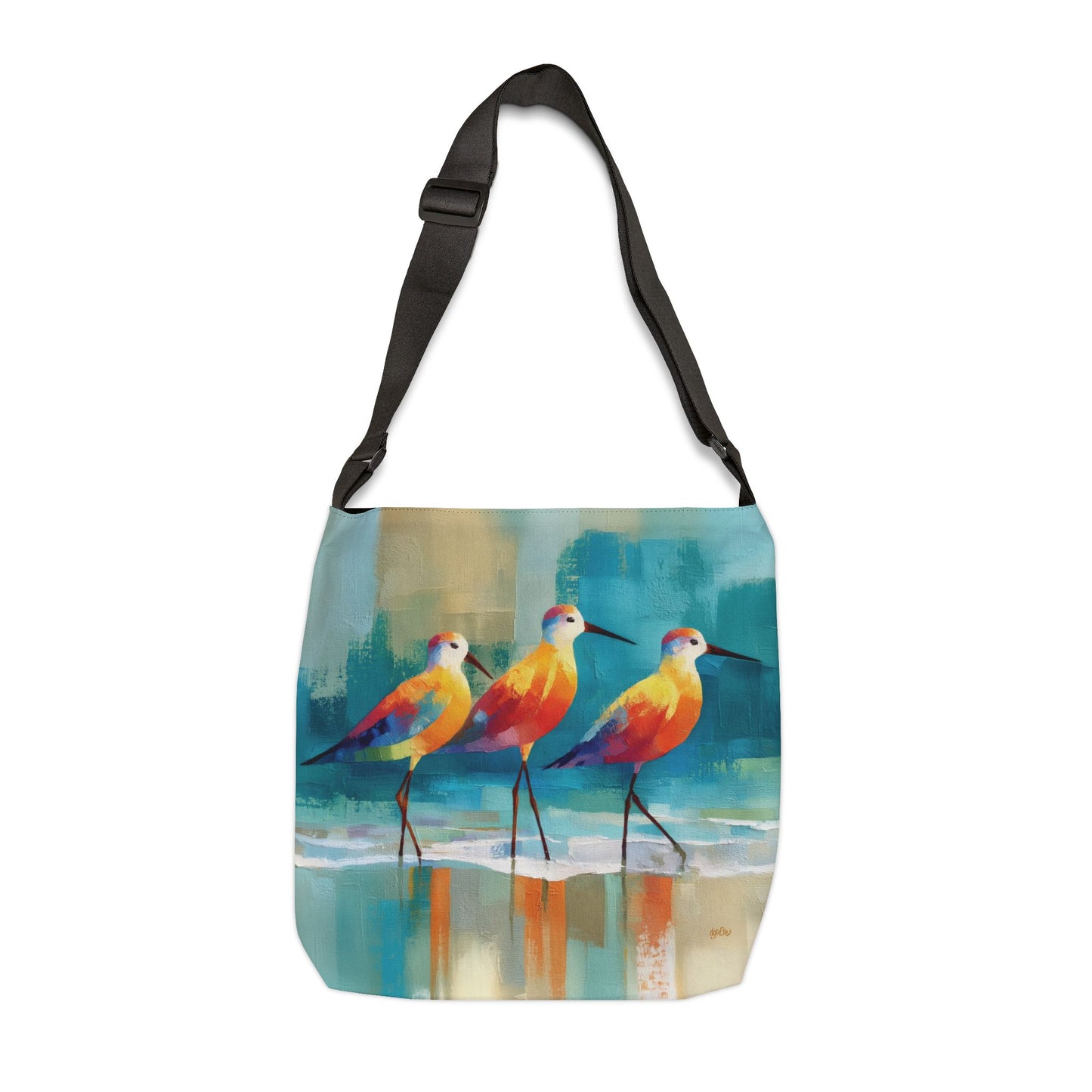 AZURE BEACH SHORE BIRDS - Adjustable Tote Bag