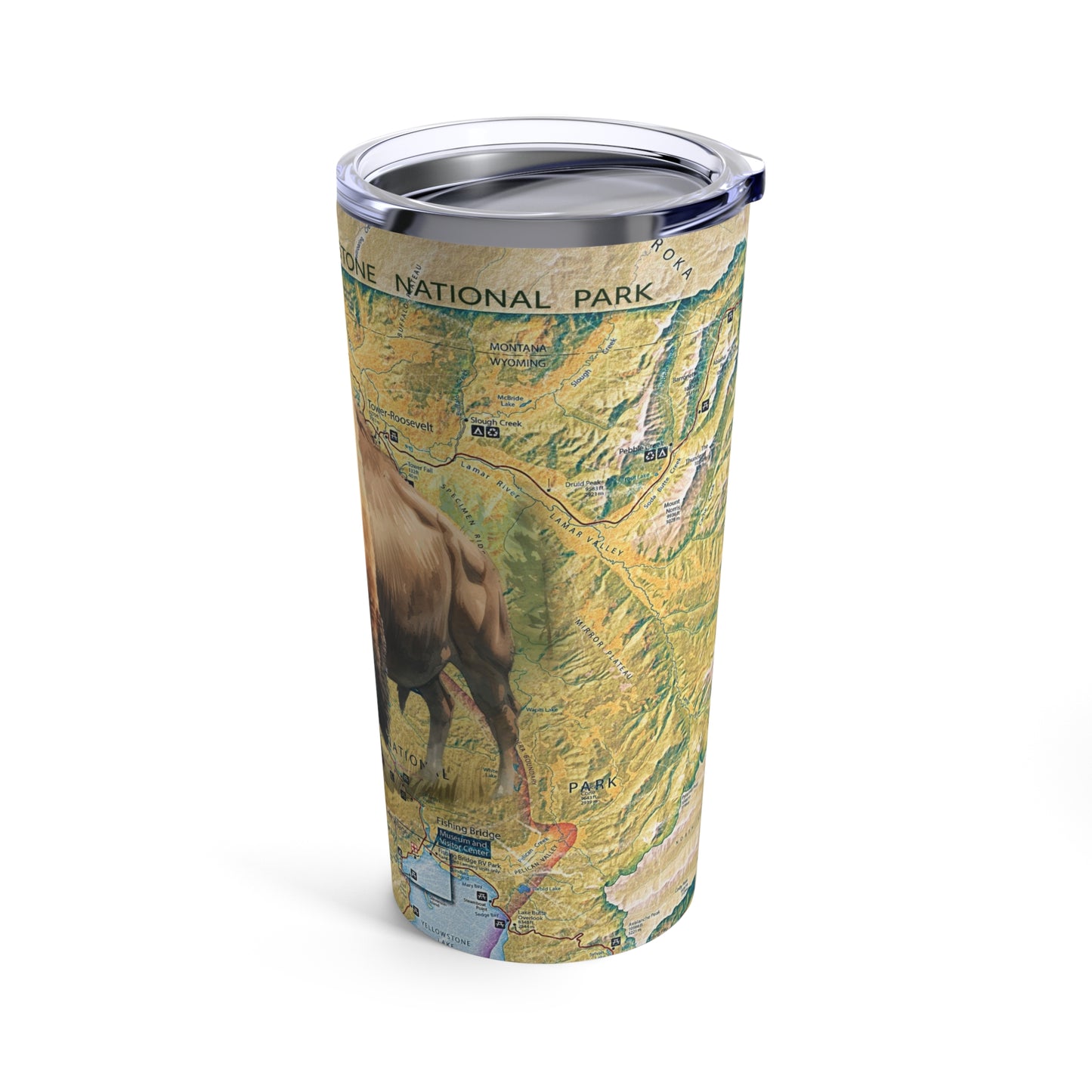 YELLOWSTONE NATIONAL PARK - BISON Tumbler 20oz