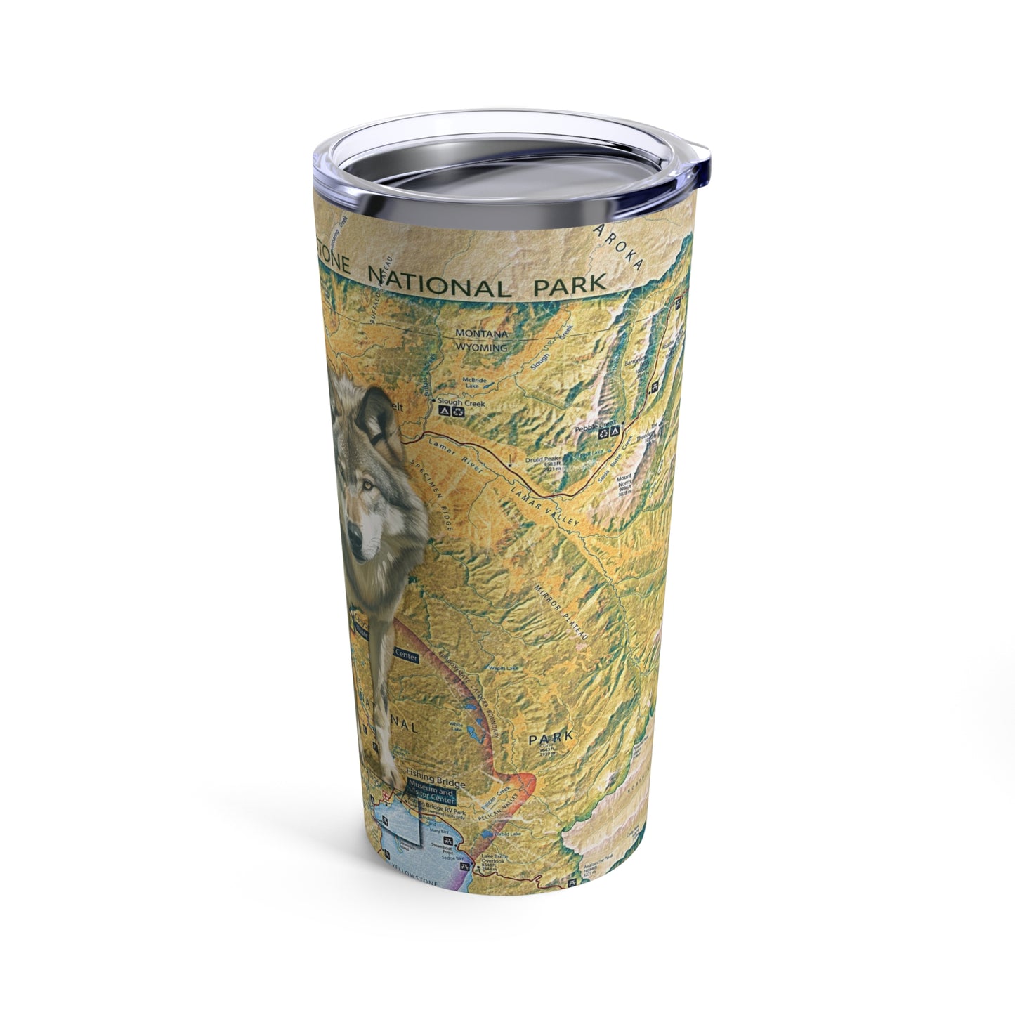YELLOWSTONE NATIONAL PARK - WOLF Tumbler 20oz