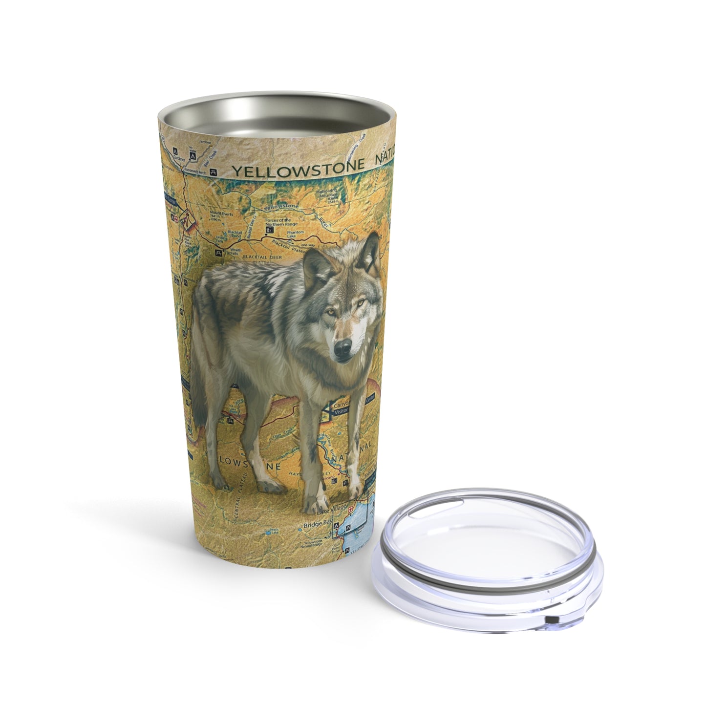 YELLOWSTONE NATIONAL PARK - WOLF Tumbler 20oz