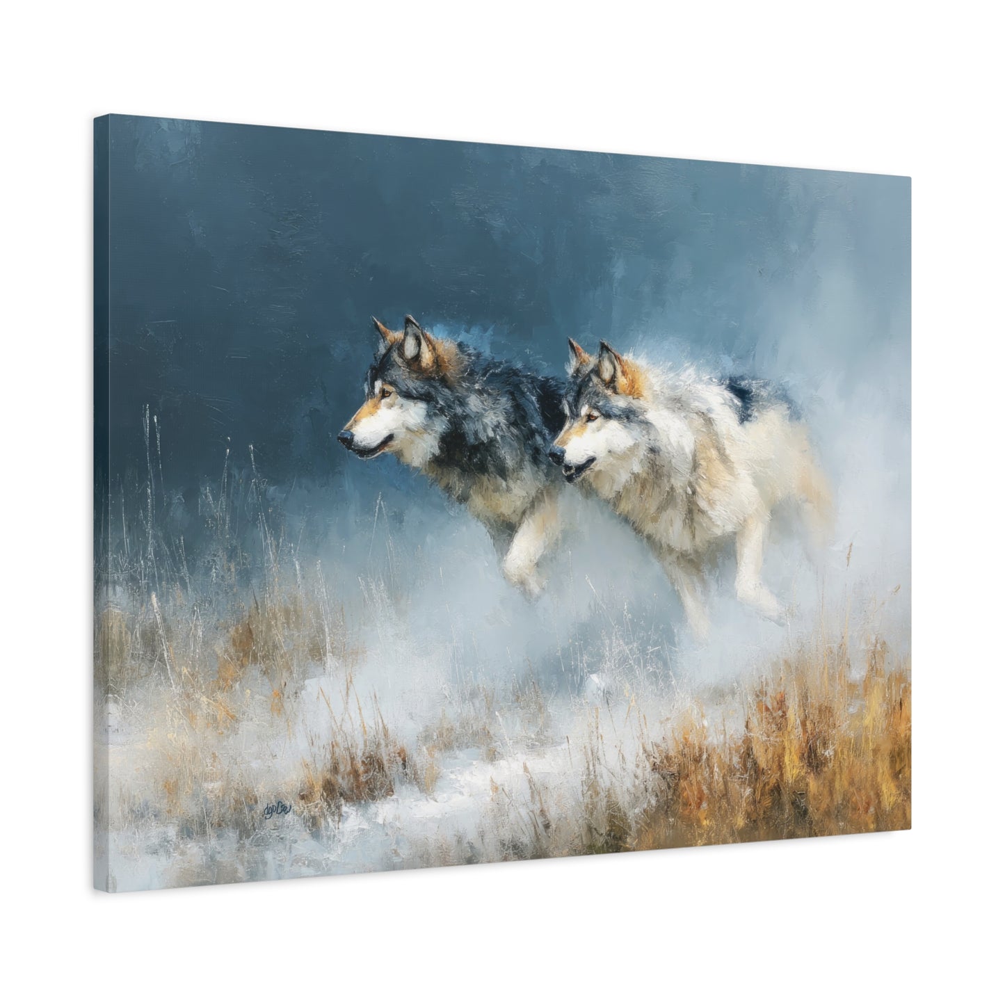 WINTER MORNING WOLVES