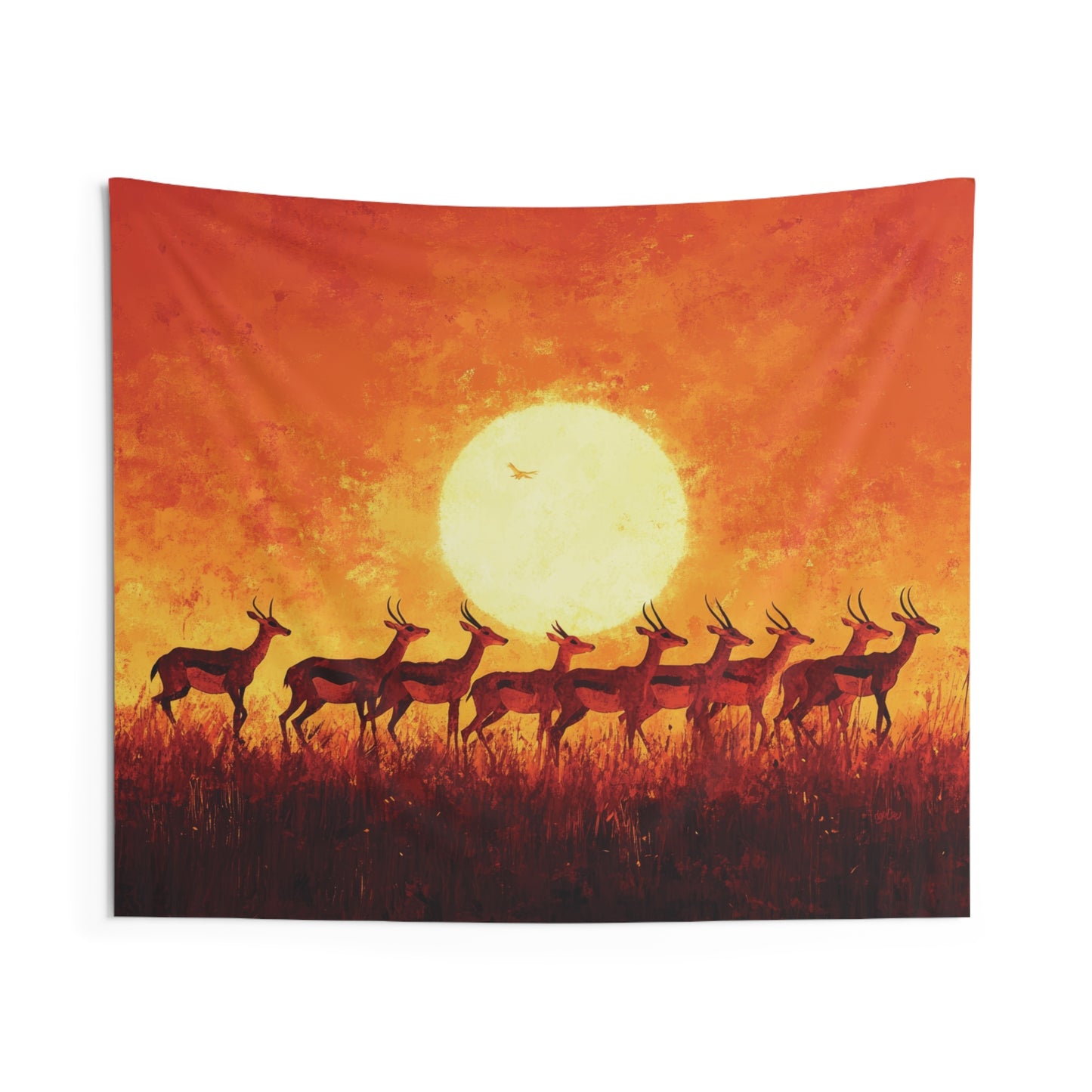 SUNSET IMPALAS - Wall Tapestry