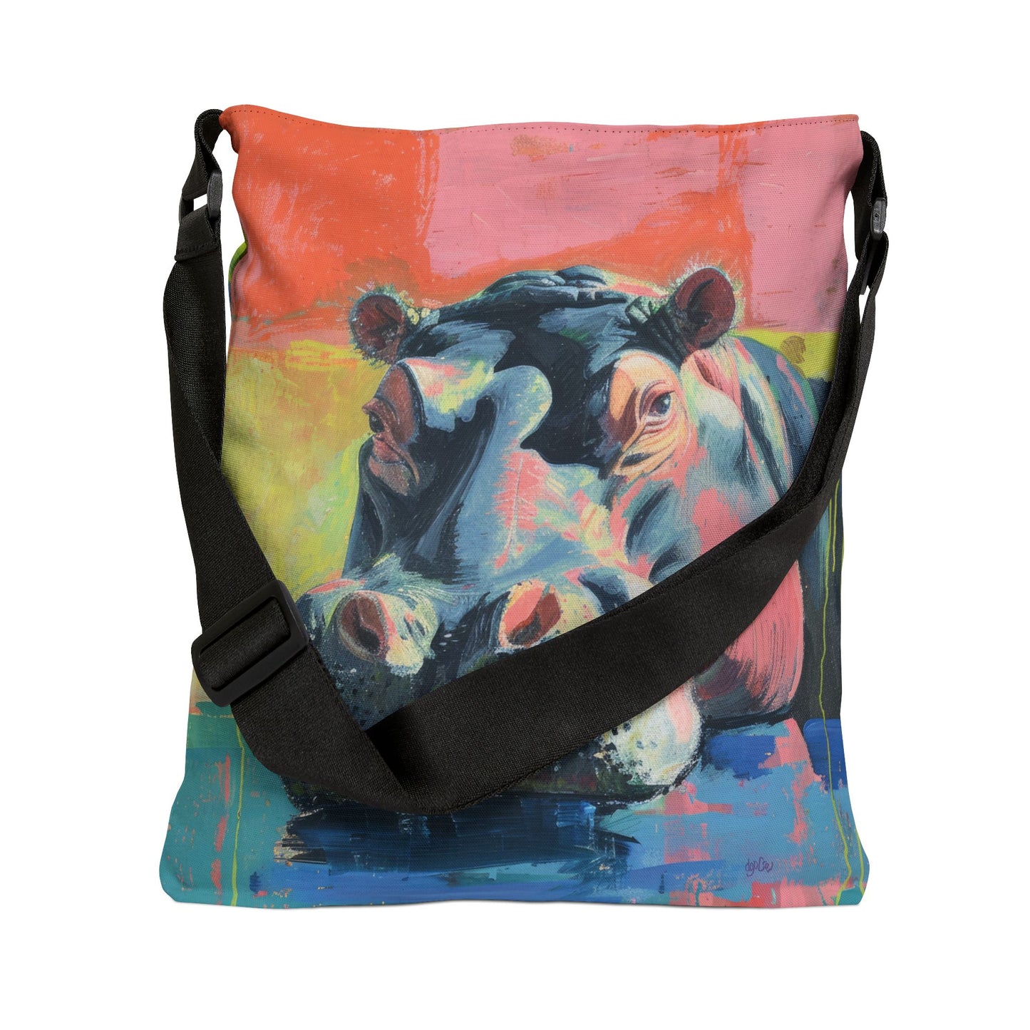 COLORFUL HIPPOs - Adjustable Tote Bag