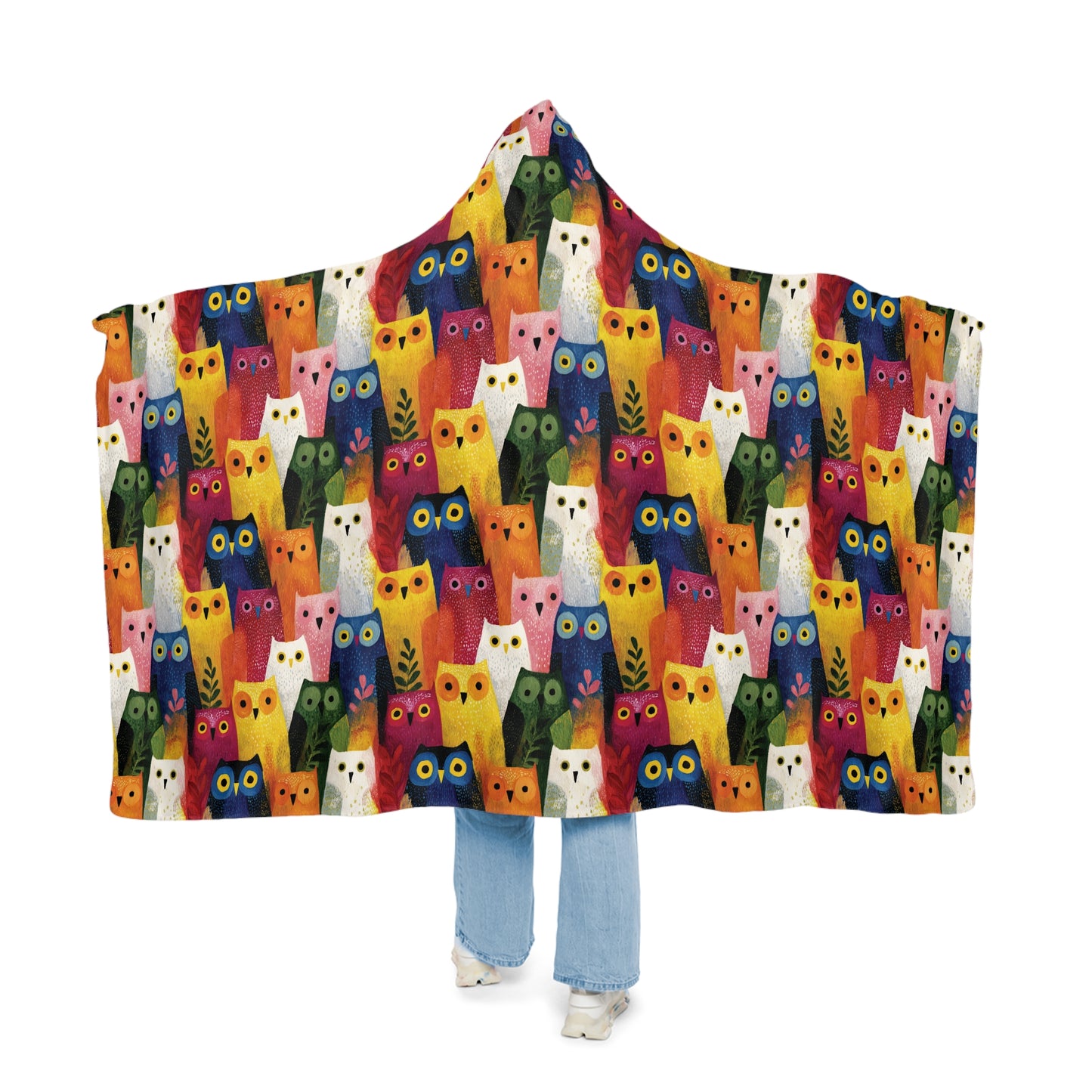 PARLIAMENT OF OWLS - Hooded Fleece Blanket