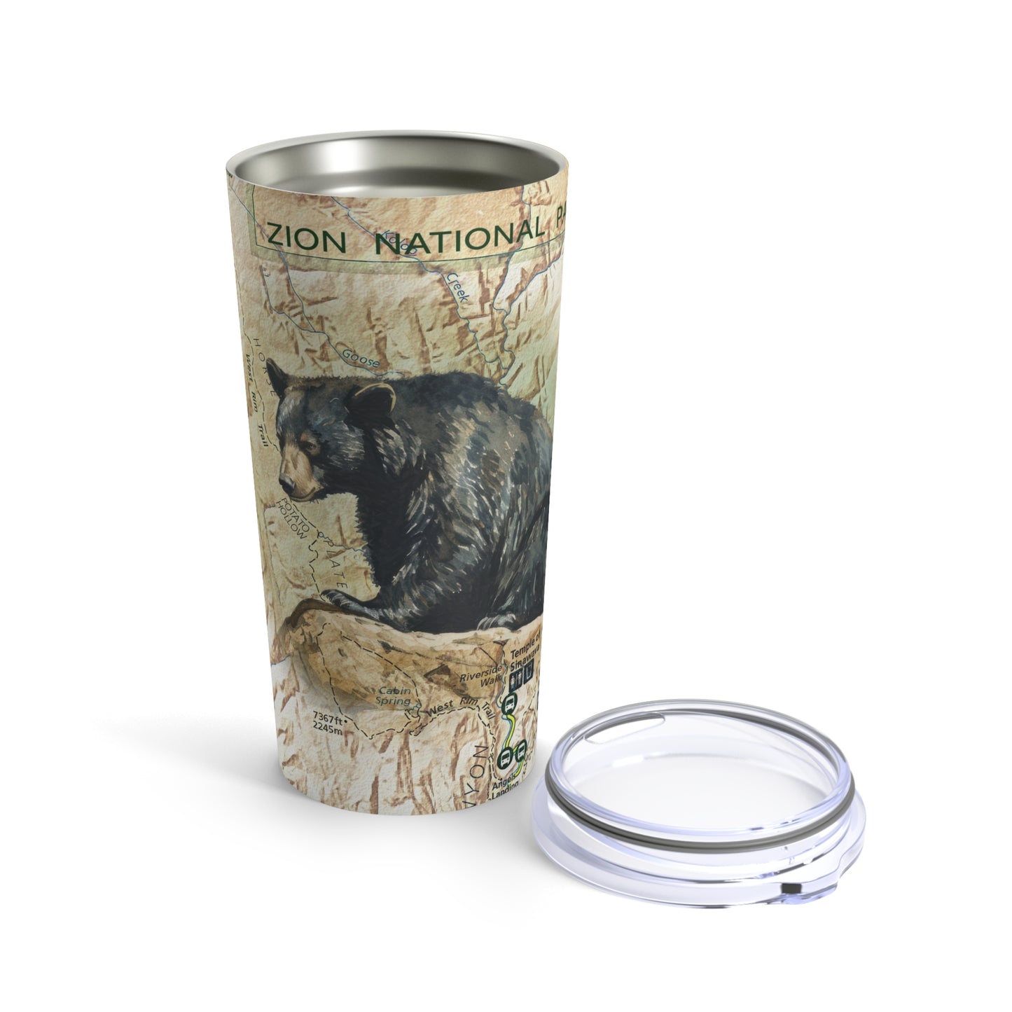 ZION NATIONAL PARK - BLACK BEAR Tumbler 20oz