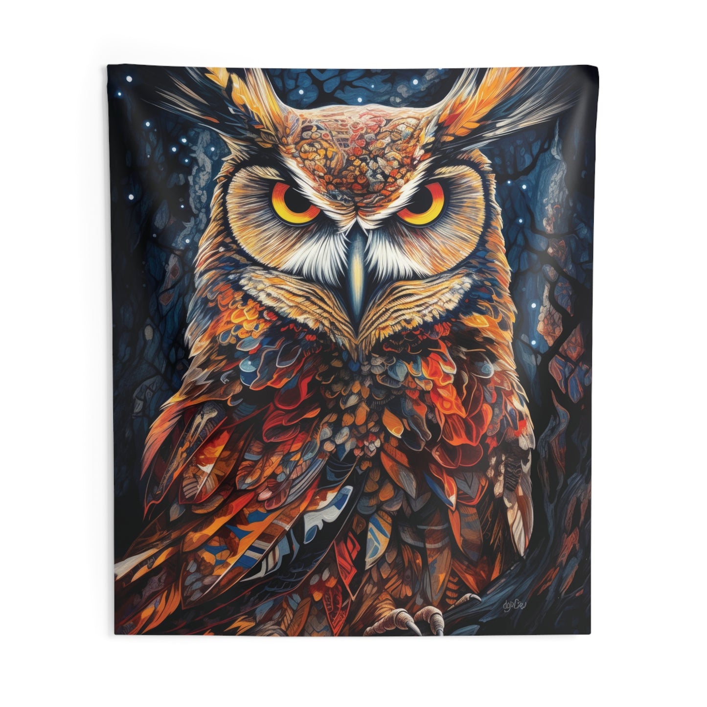 GREAT HORNED OWL - Wall Tapestry