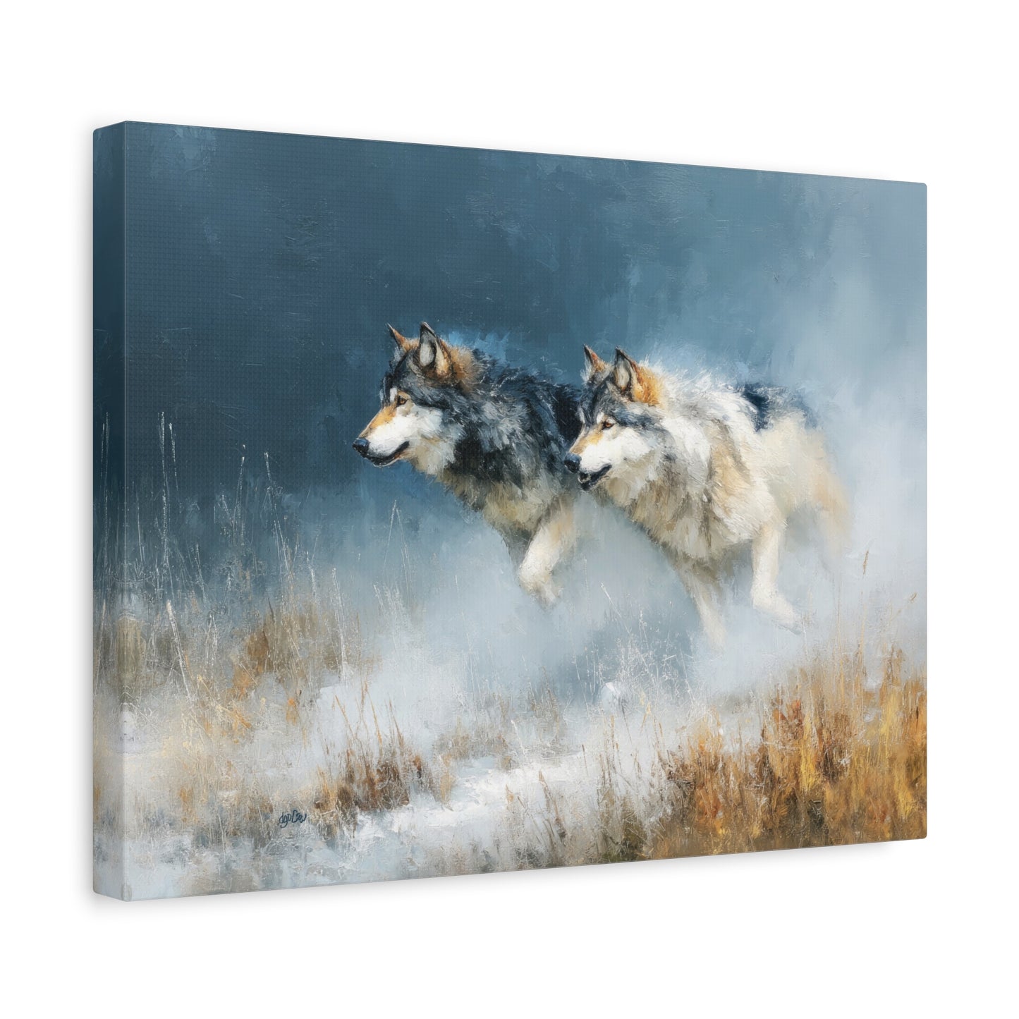 WINTER MORNING WOLVES