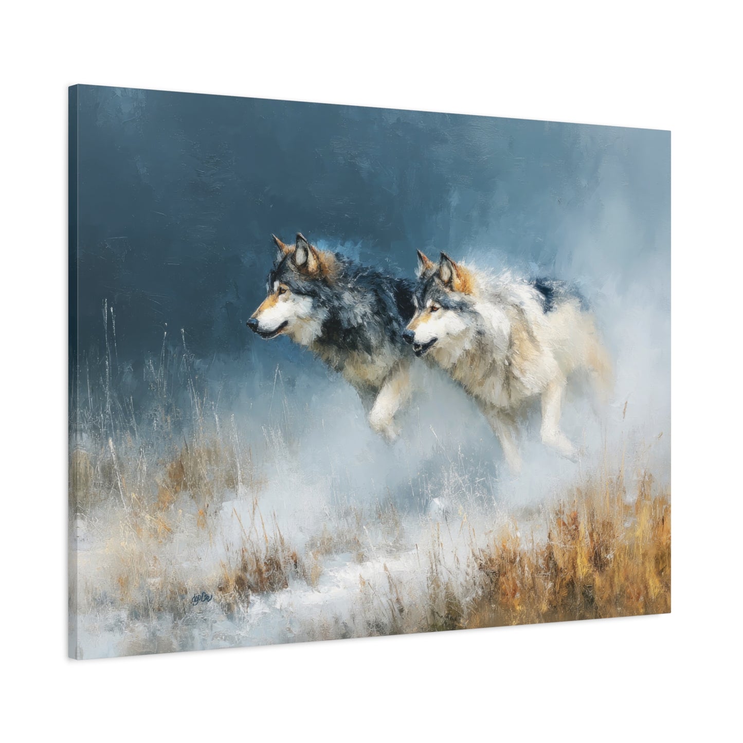WINTER MORNING WOLVES