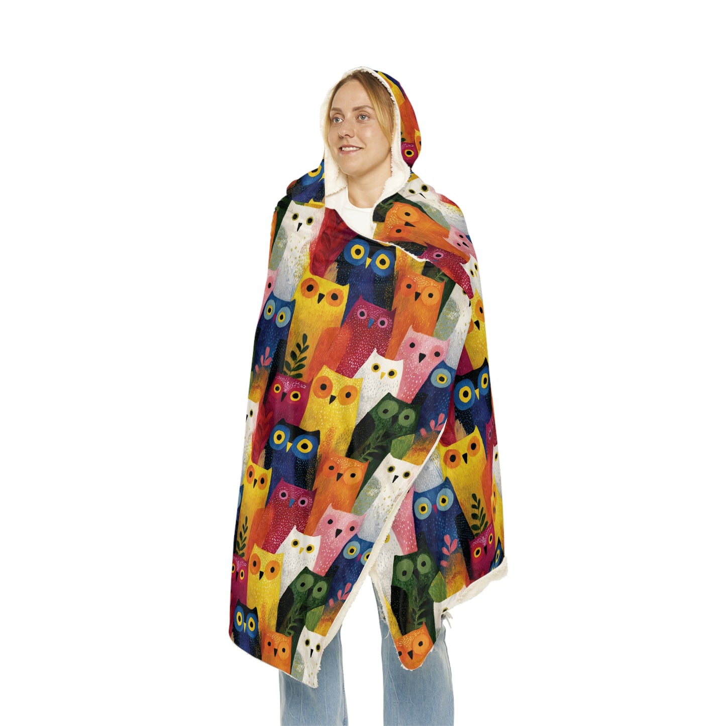 PARLIAMENT OF OWLS - Hooded Fleece Blanket