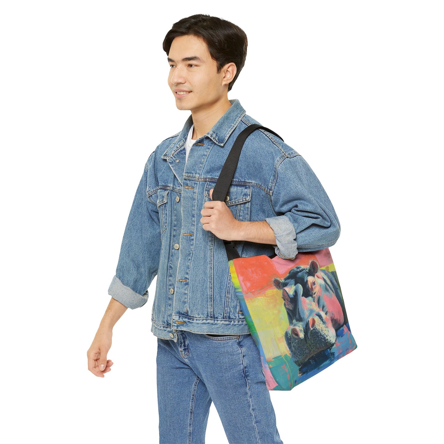 COLORFUL HIPPOs - Adjustable Tote Bag