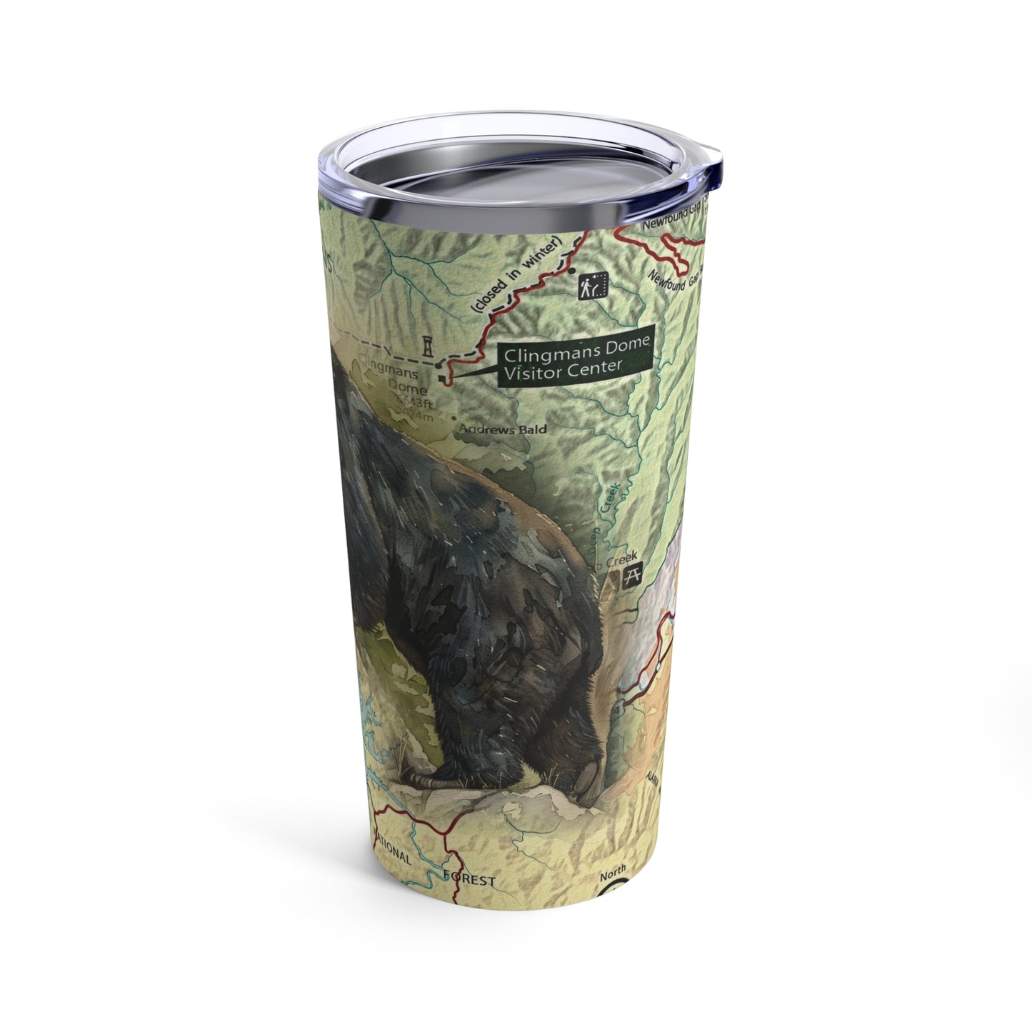 GREAT SMOKY MOUNTAINS NATIONAL PARK - BLACK BEAR Tumbler 20oz