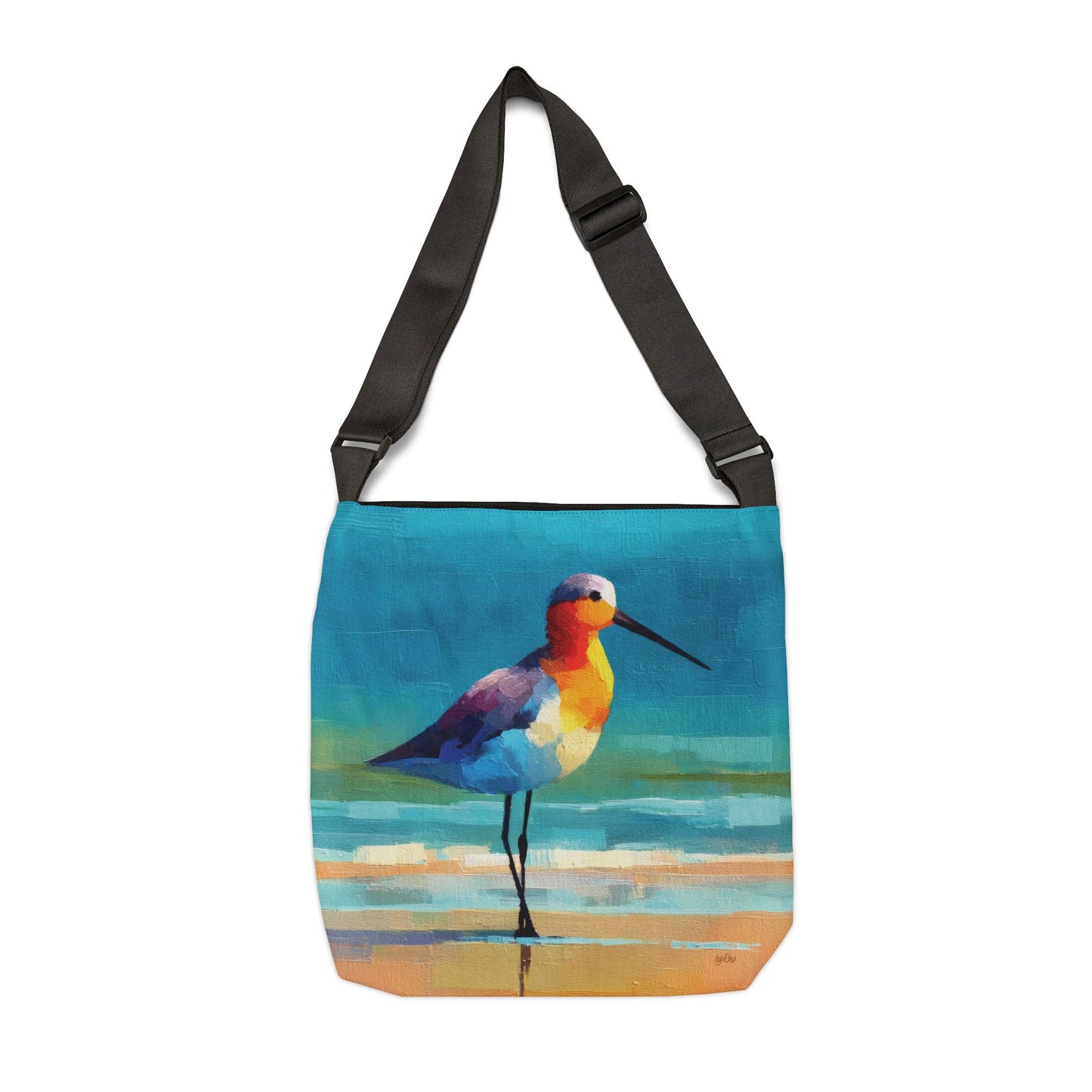 AZURE BEACH SHORE BIRDS - Adjustable Tote Bag