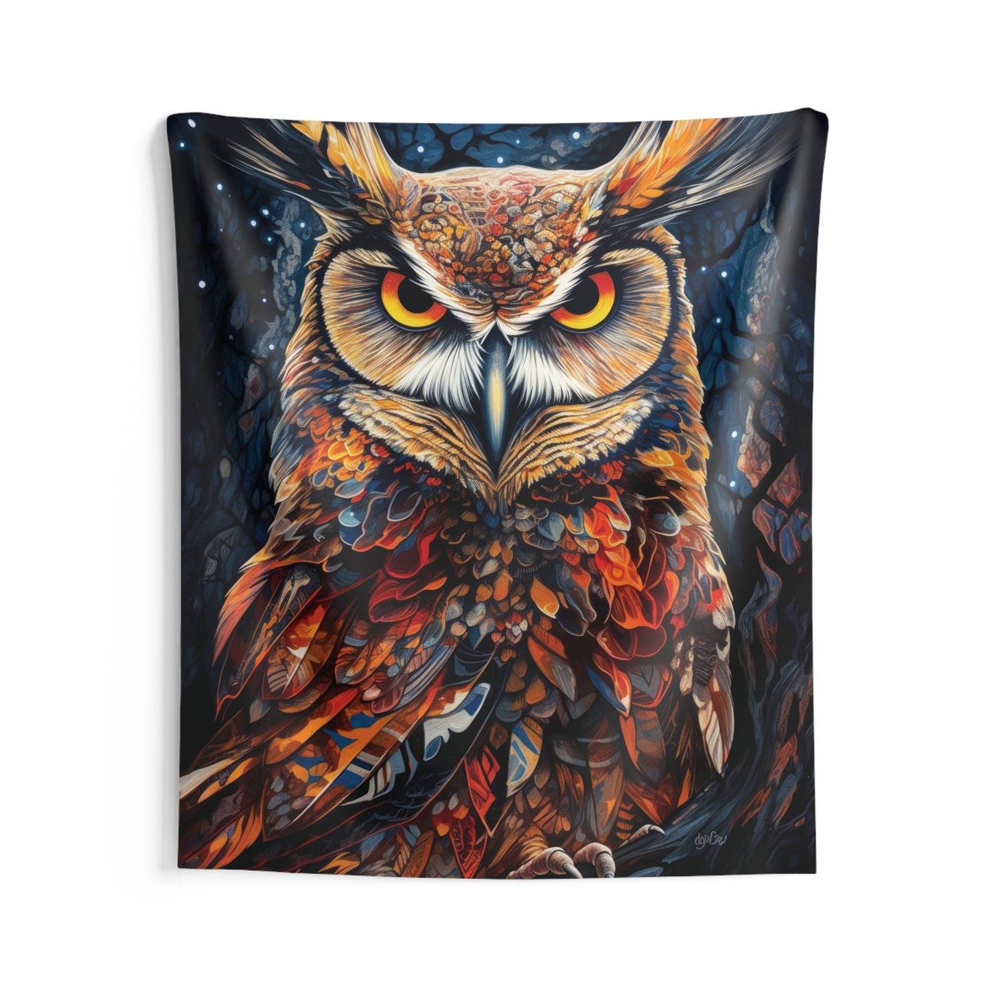 GREAT HORNED OWL - Wall Tapestry