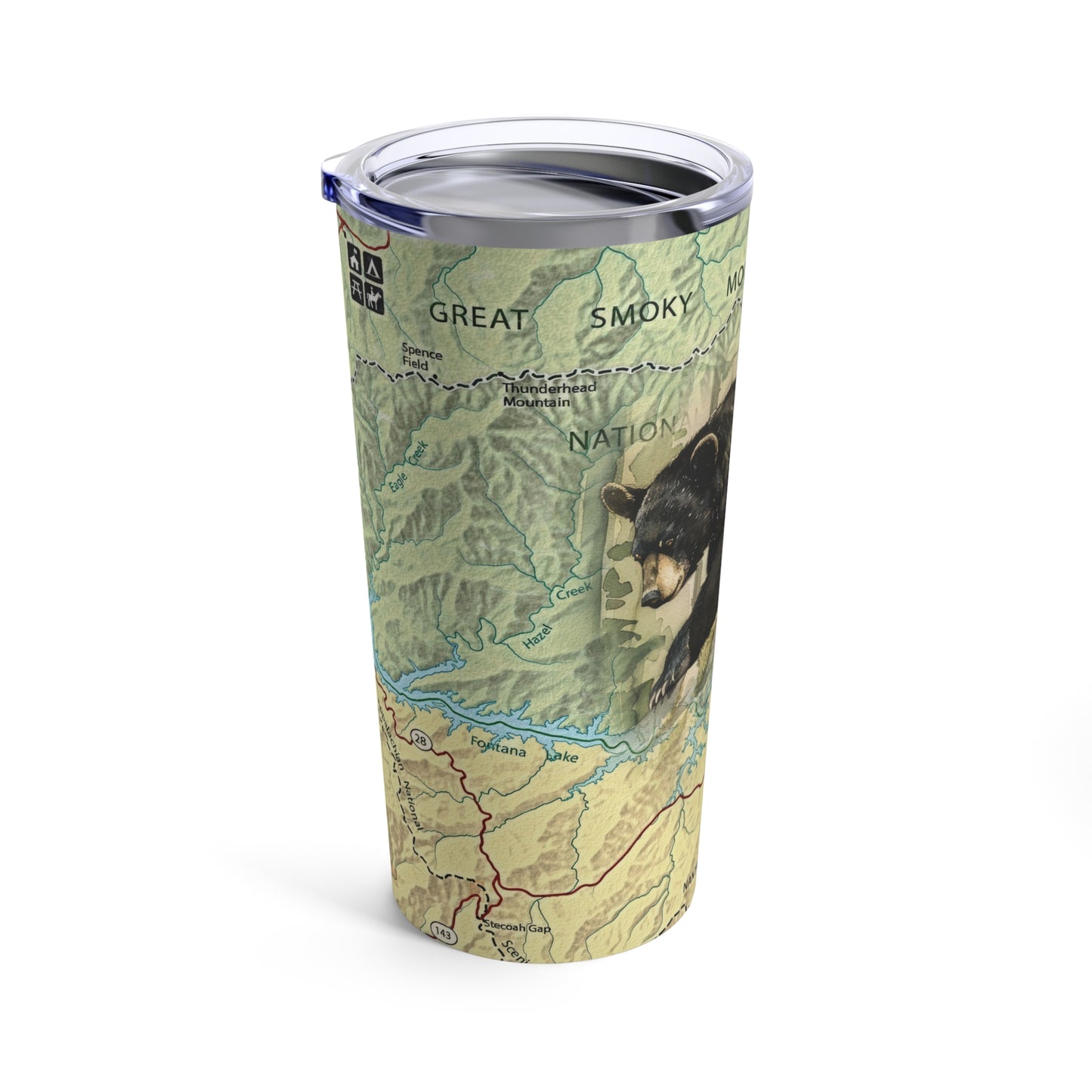 GREAT SMOKY MOUNTAINS NATIONAL PARK - BLACK BEAR Tumbler 20oz