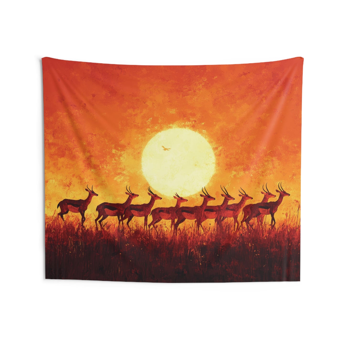 SUNSET IMPALAS - Wall Tapestry