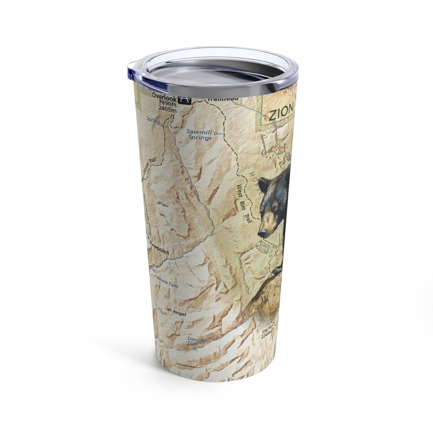 ZION NATIONAL PARK - BLACK BEAR Tumbler 20oz