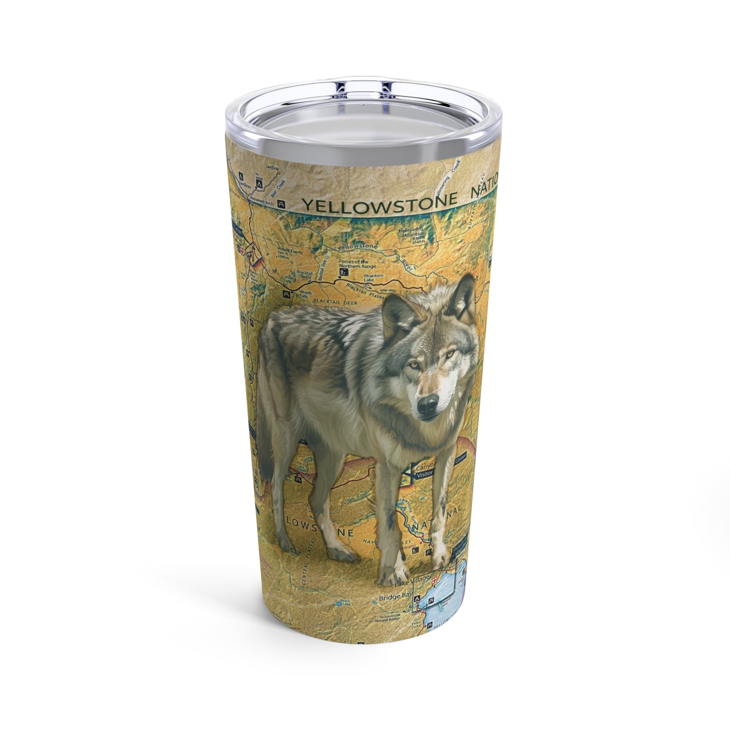 YELLOWSTONE NATIONAL PARK - WOLF Tumbler 20oz