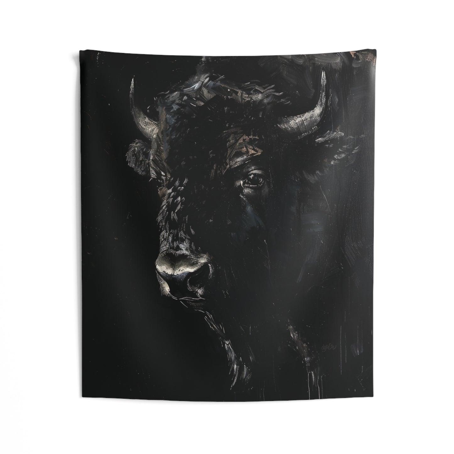 BROODING BISON - Wall Tapestry