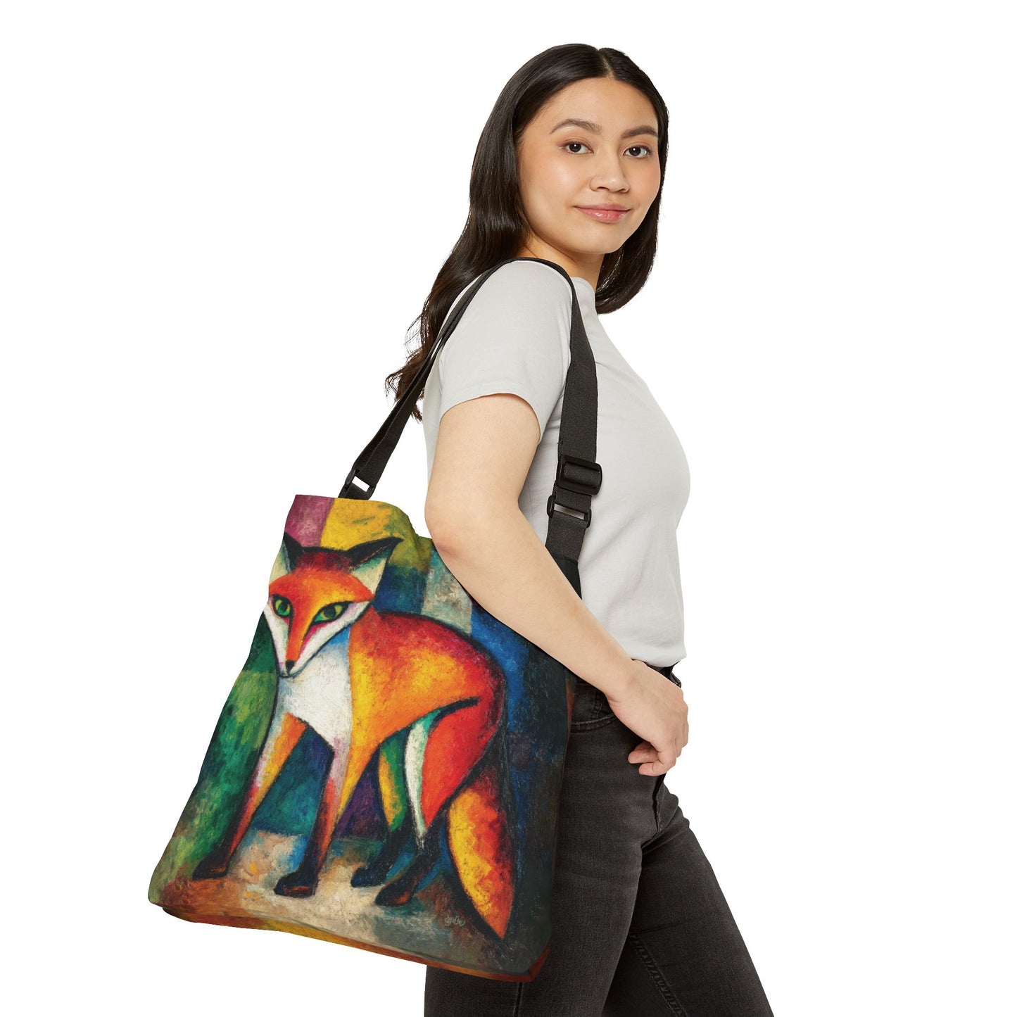 JEWELED FOX - Adjustable Tote Bag