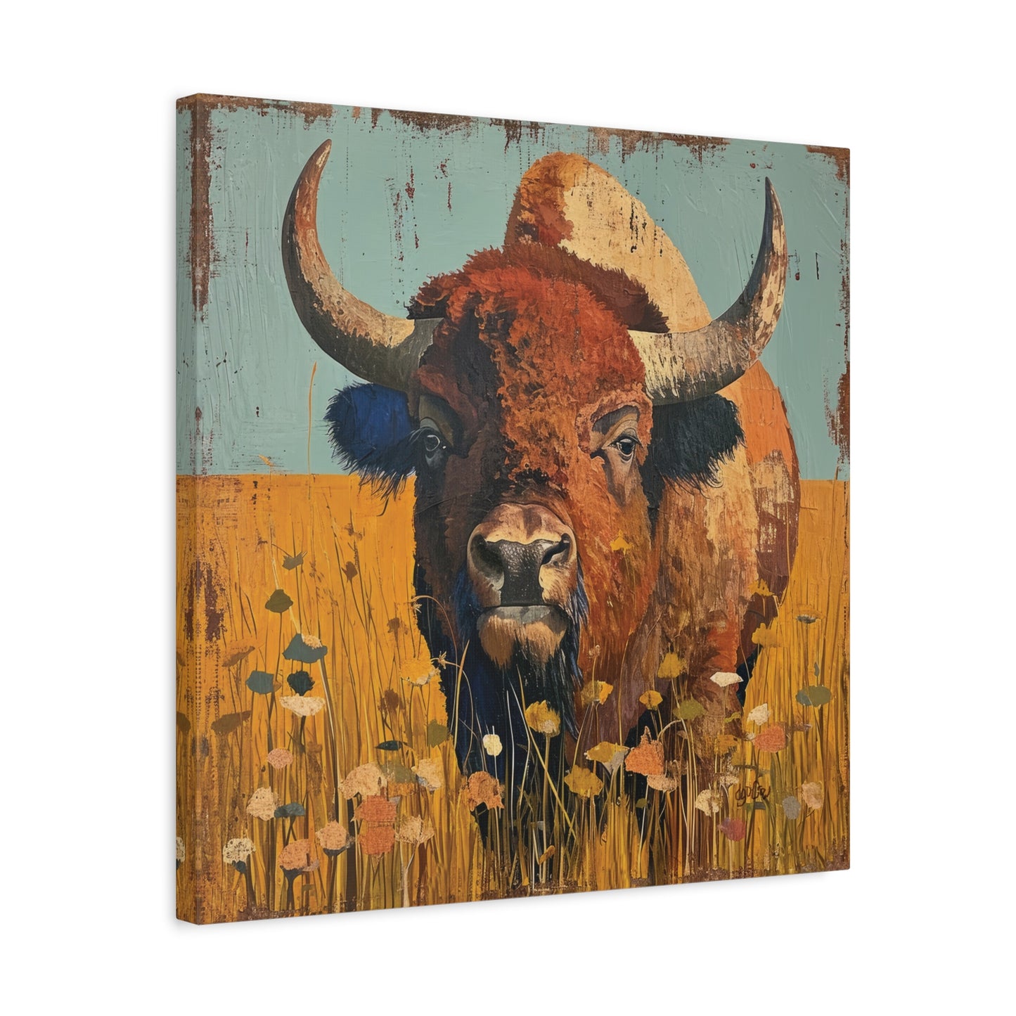BISON IN THE MEADOW