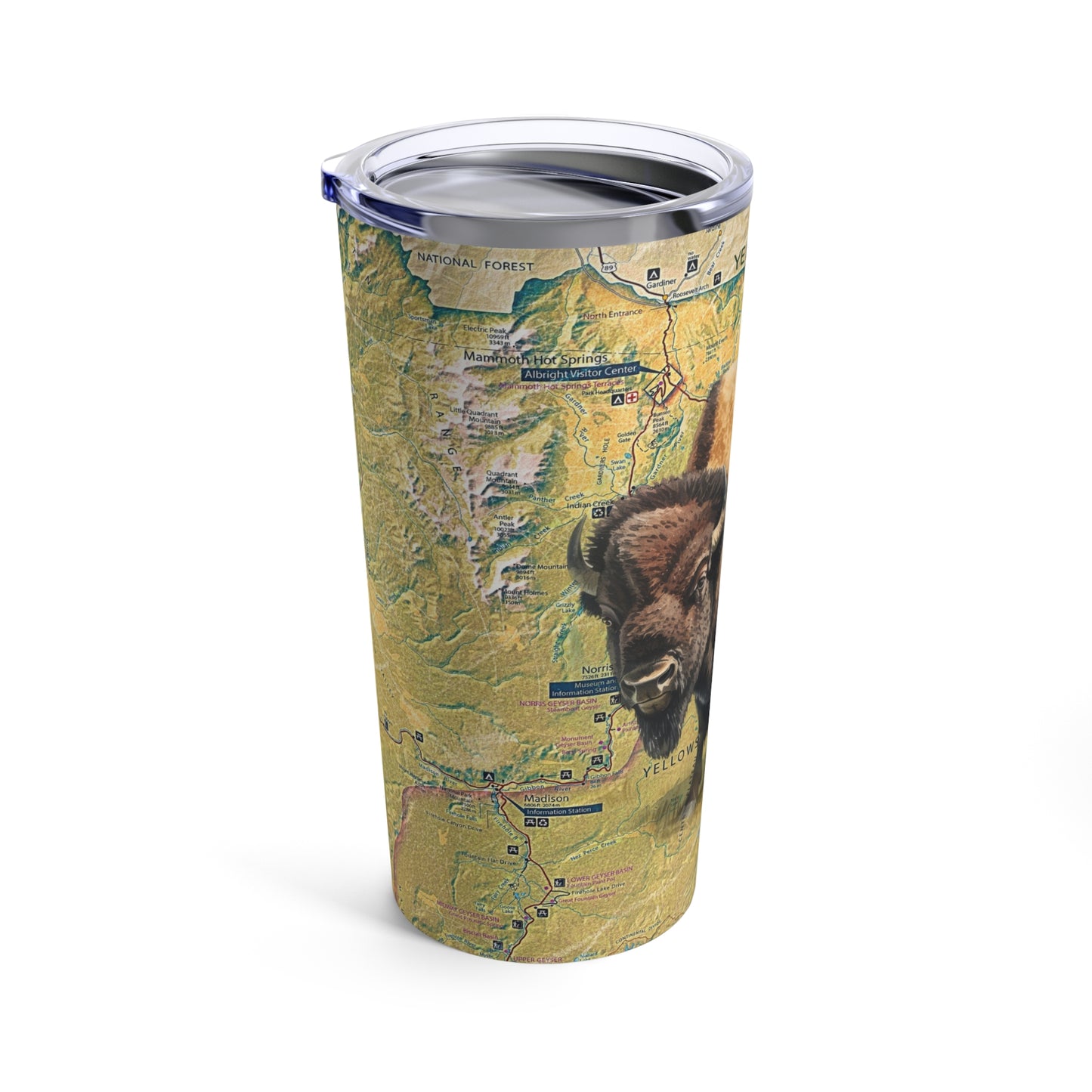 YELLOWSTONE NATIONAL PARK - BISON Tumbler 20oz