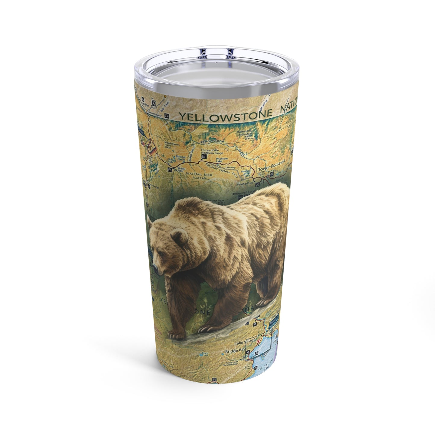 YELLOWSTONE NATIONAL PARK - GRIZZLY Tumbler 20oz