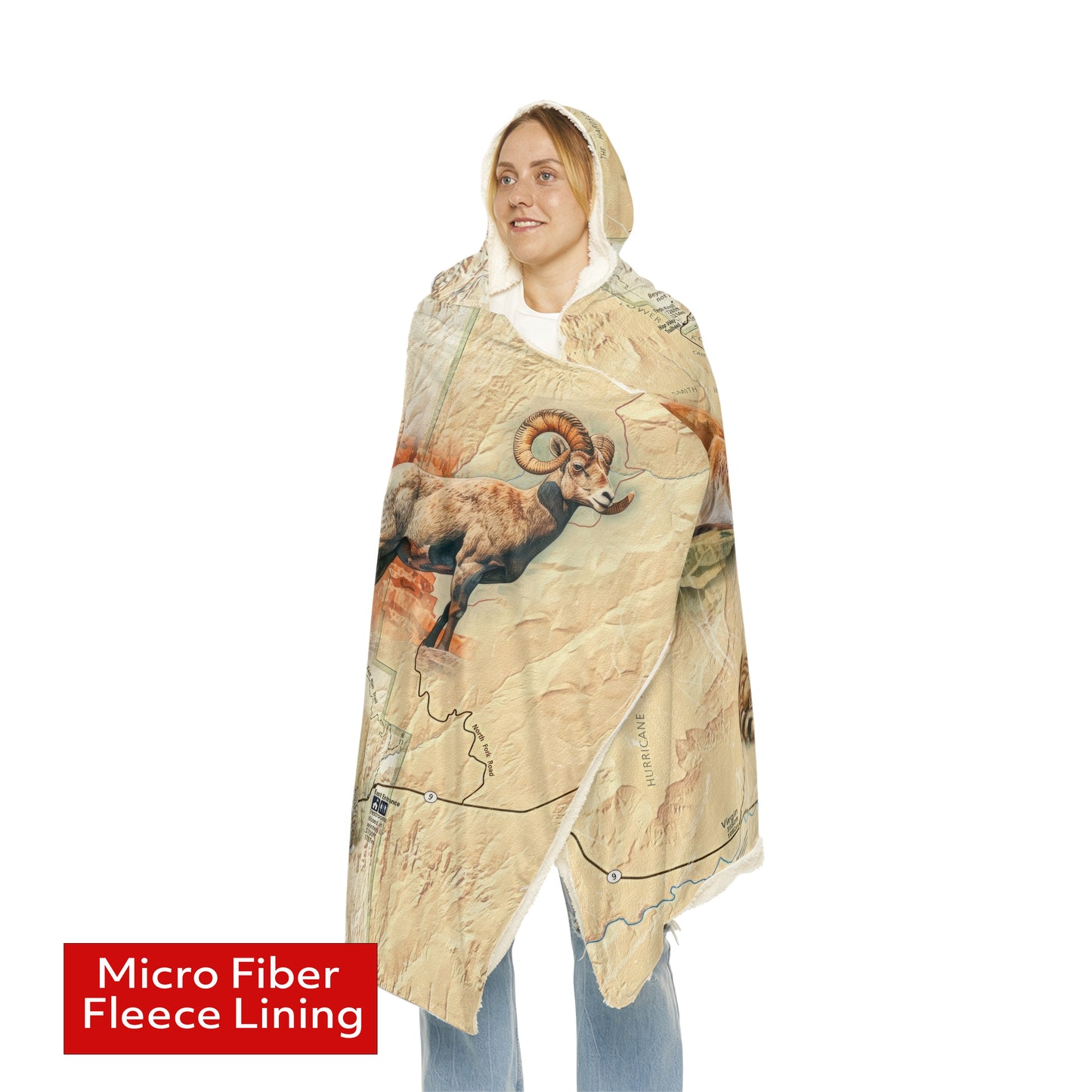 ZION NATIONAL PARK - Hooded Fleece Blanket