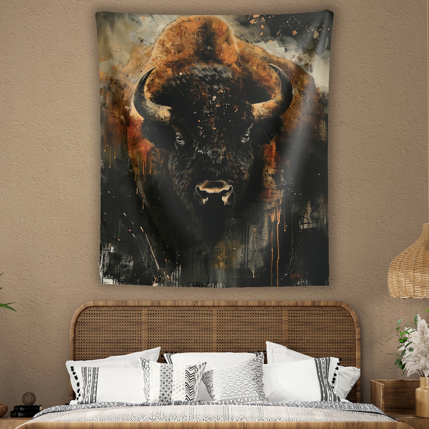 MOODY BISON - Wall Tapestry