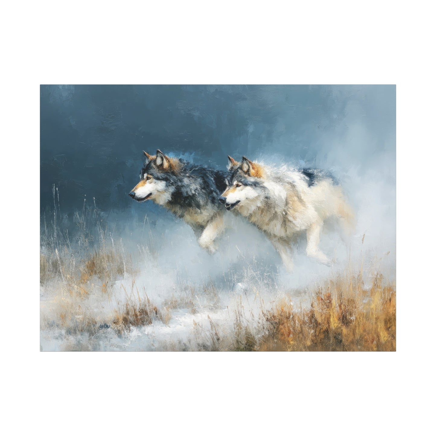 WINTER MORNING WOLVES