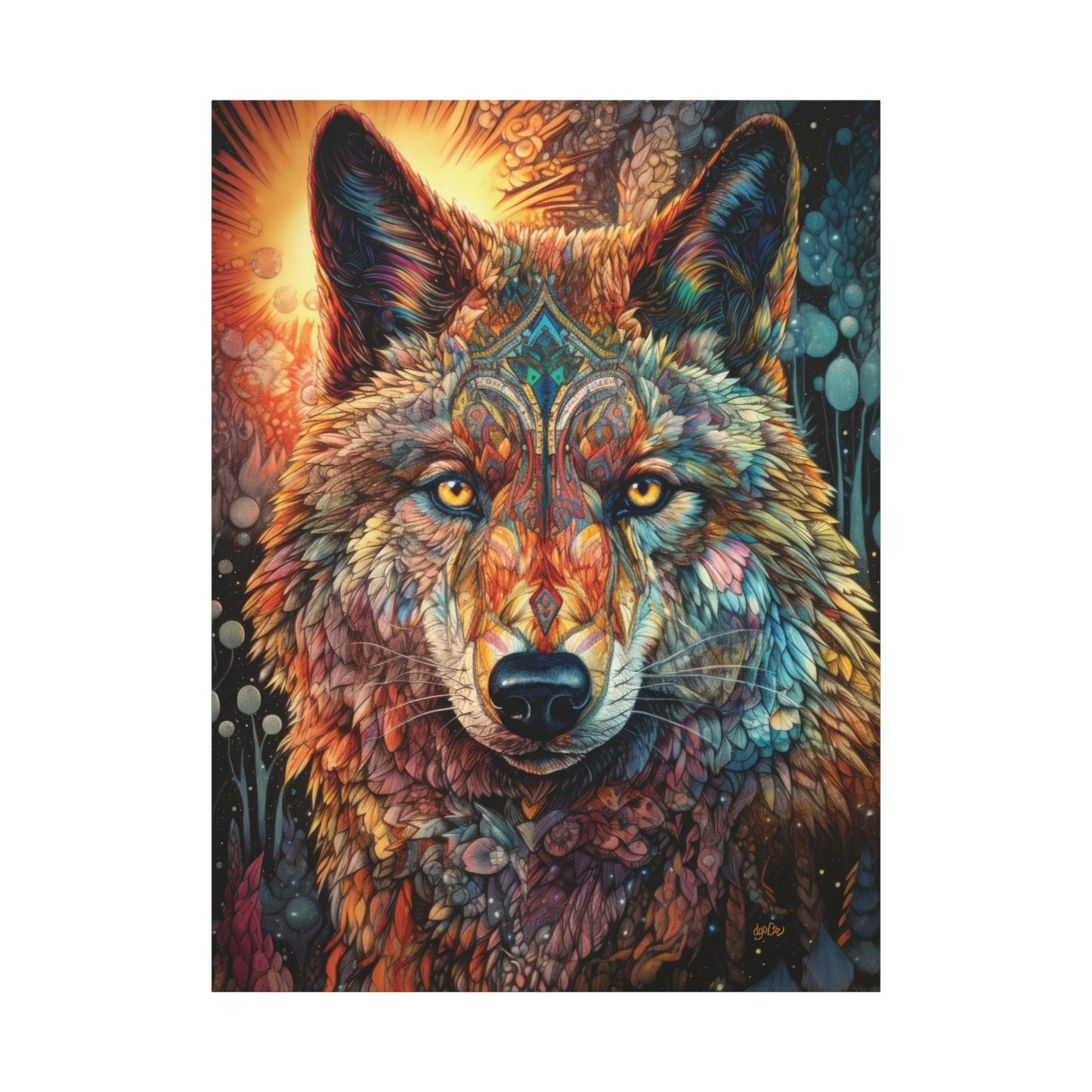 PSYCHEDLIC DECO WOLF