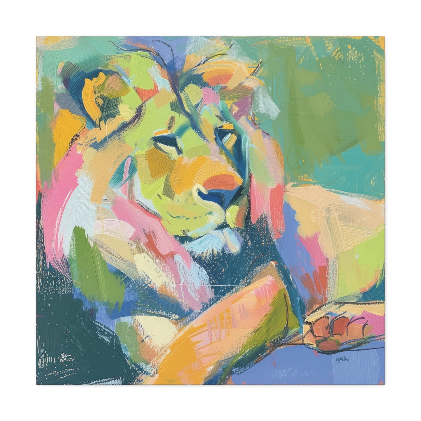 LOUNGING LION